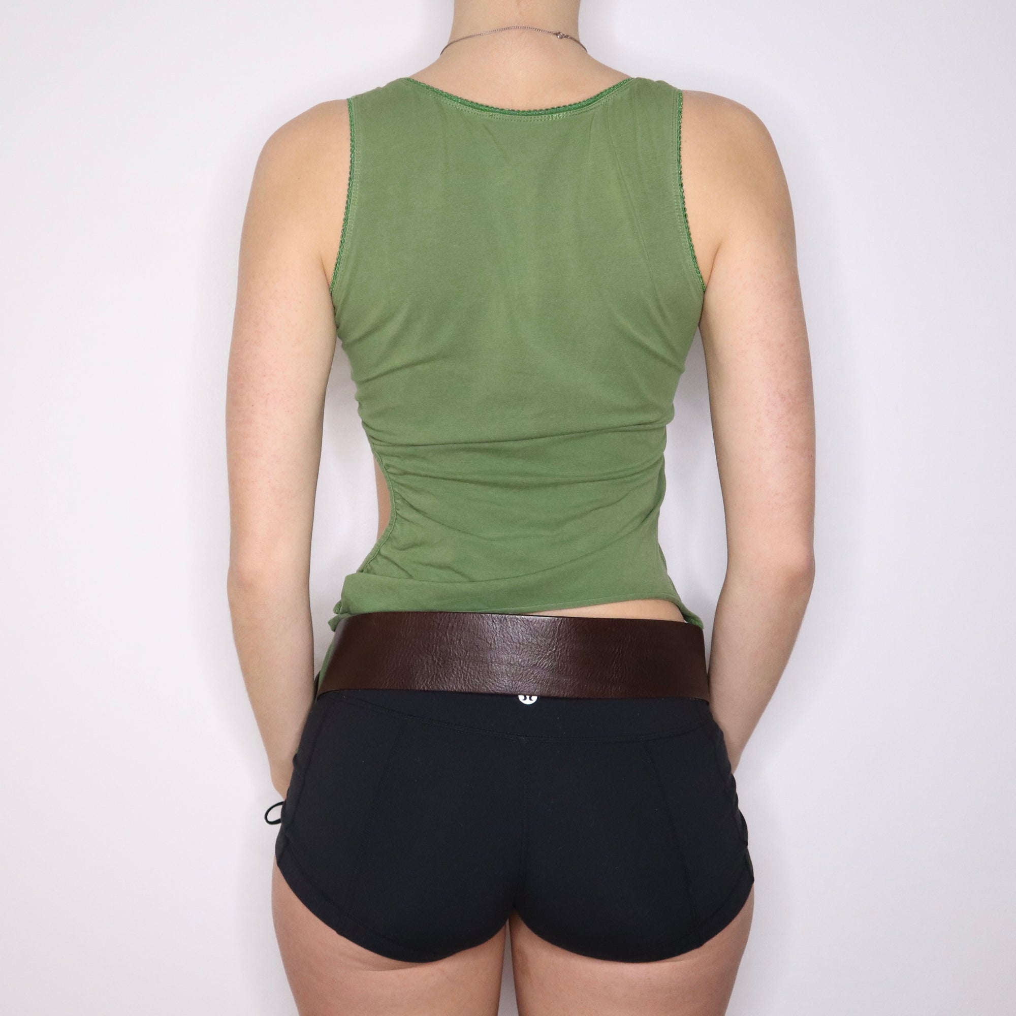 Y2K Green Graphic Cutout Tank Top (S)