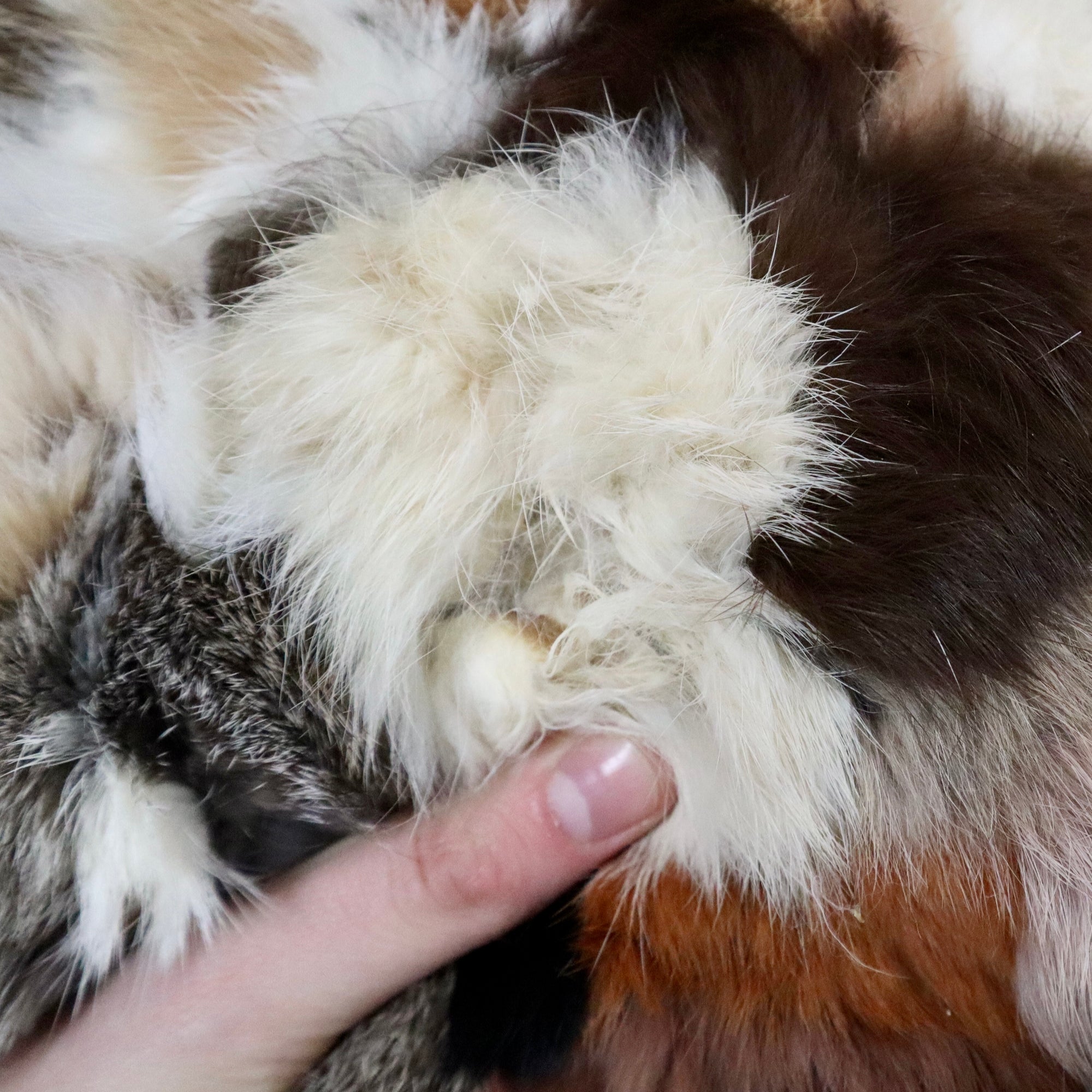 70s Patchwork Rabbit Fur Coat (XS/S)