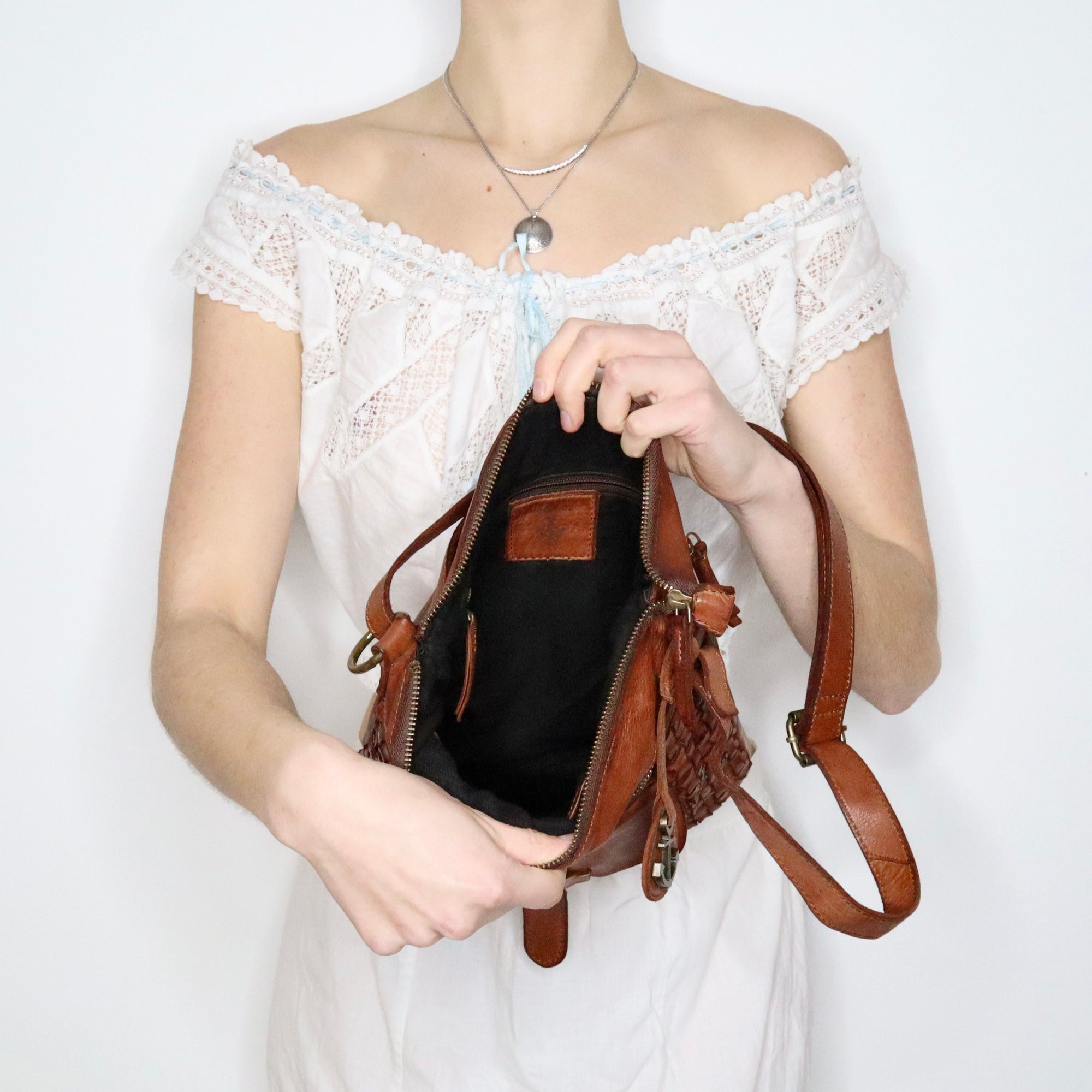 HARBOUR 2ND Brown Leather Crossbody Bag