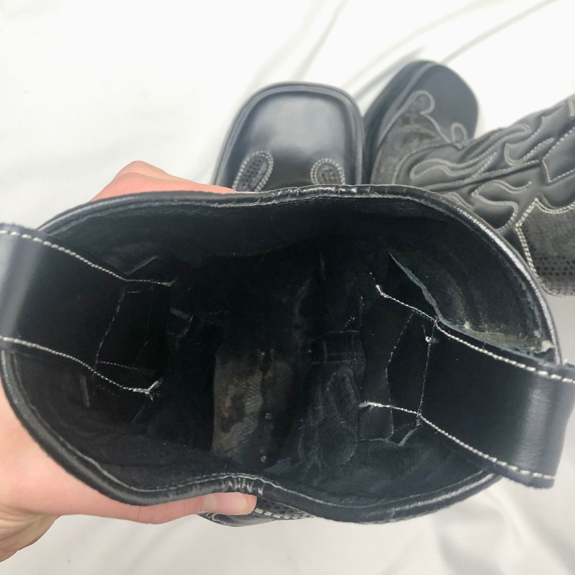 90s DESTROY Platform Cowboy Boots (6 US)