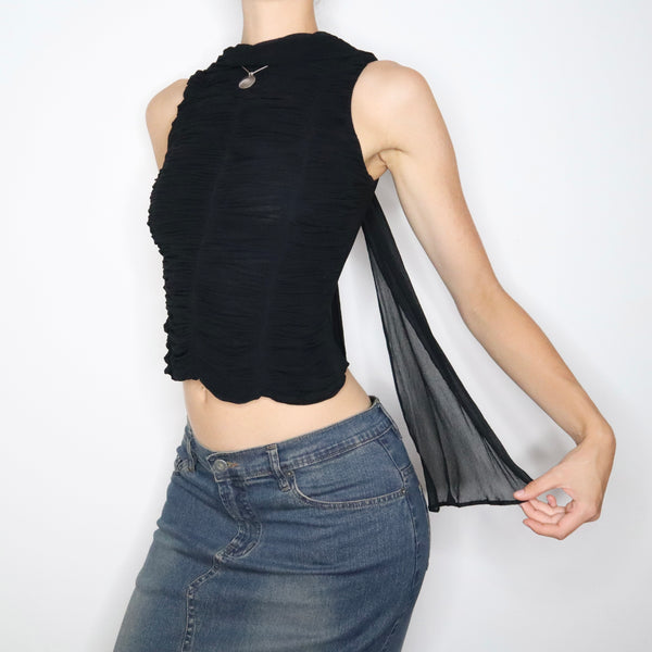 Vintage Women's Crop Top - Black - Xs