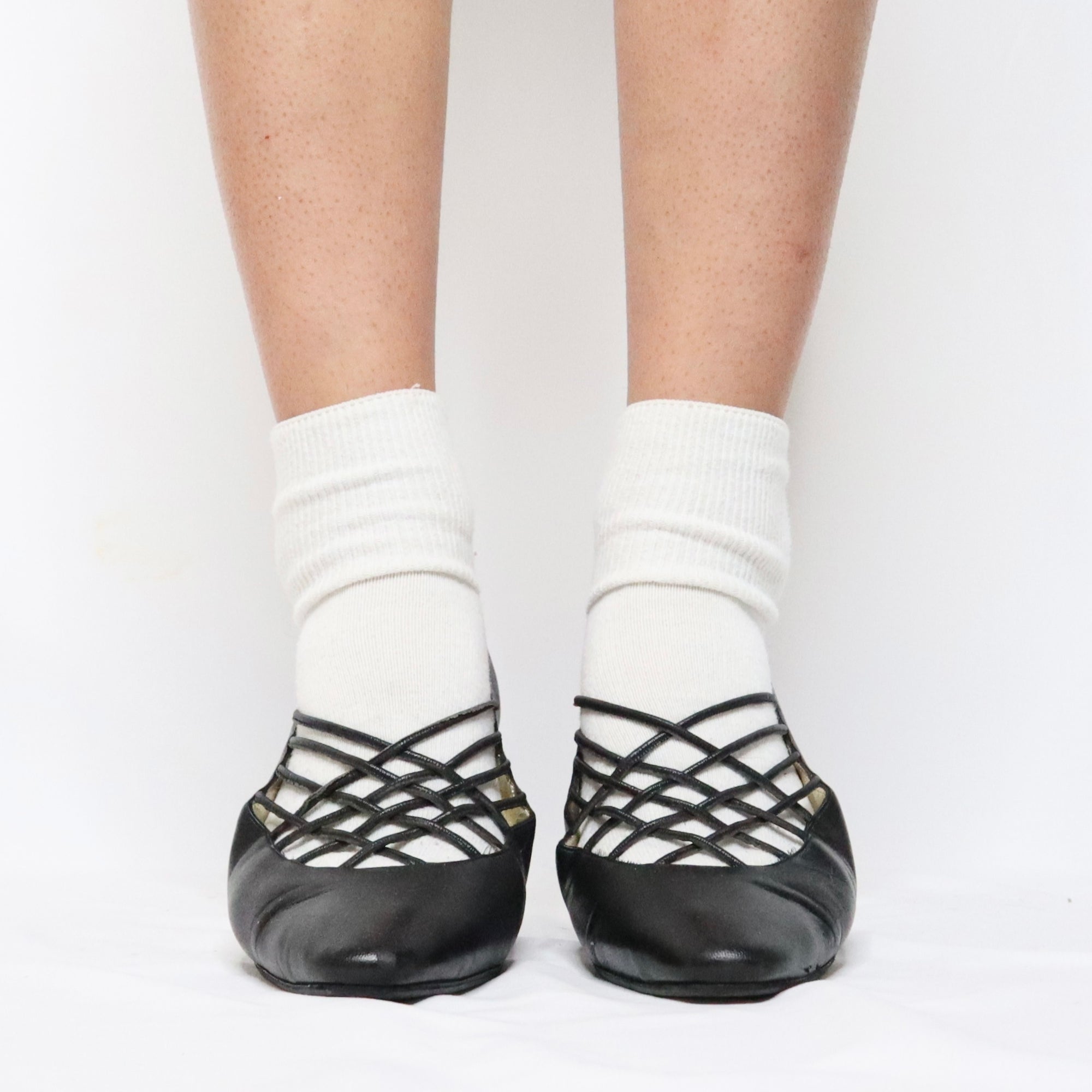 70s ANDREA PFISTER Black Ballet Flats (6/6.5 US)