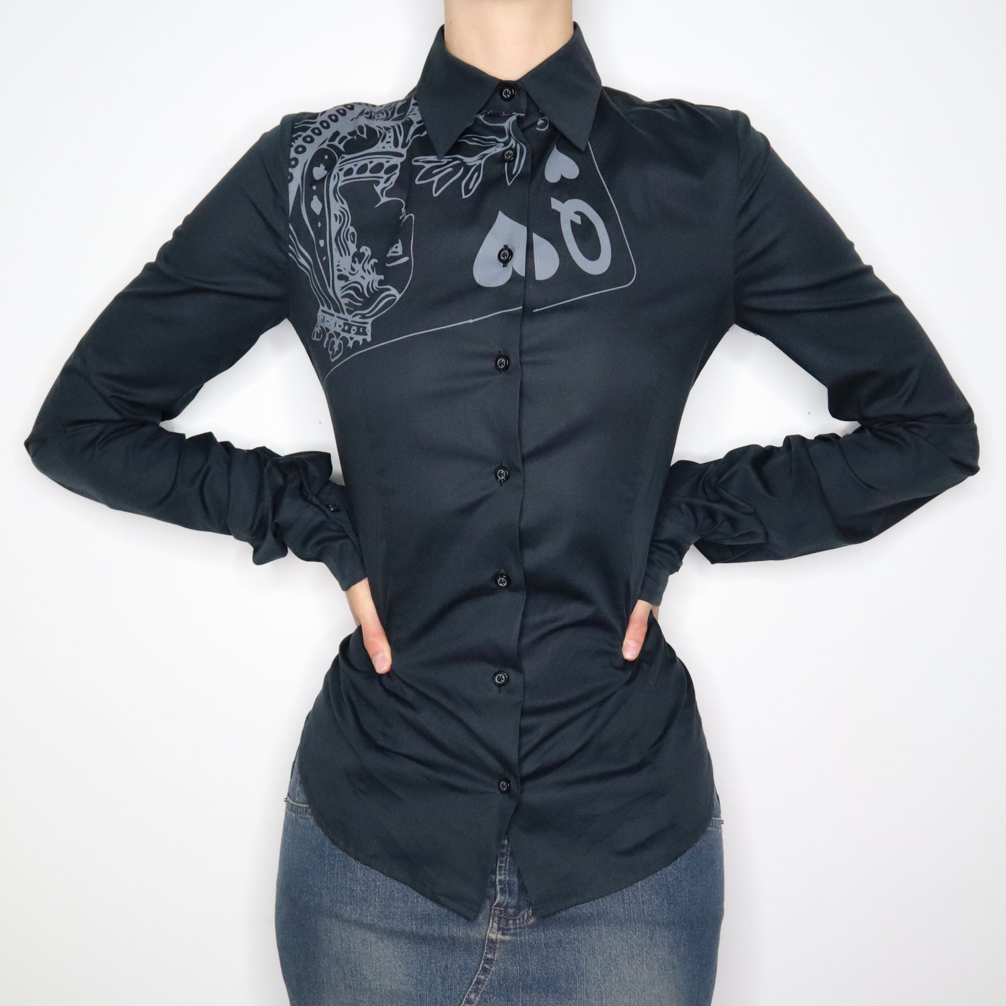 Iceberg Queen of Hearts Blouse (Small)