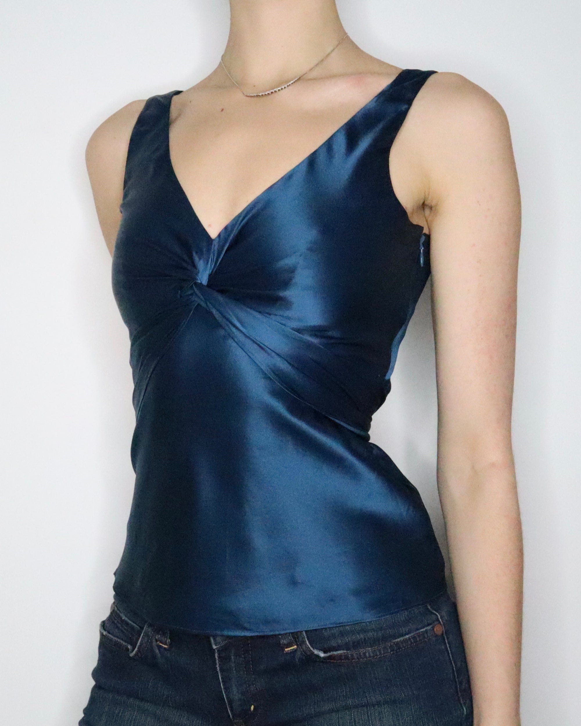 Teal Silk Blouse (Small)