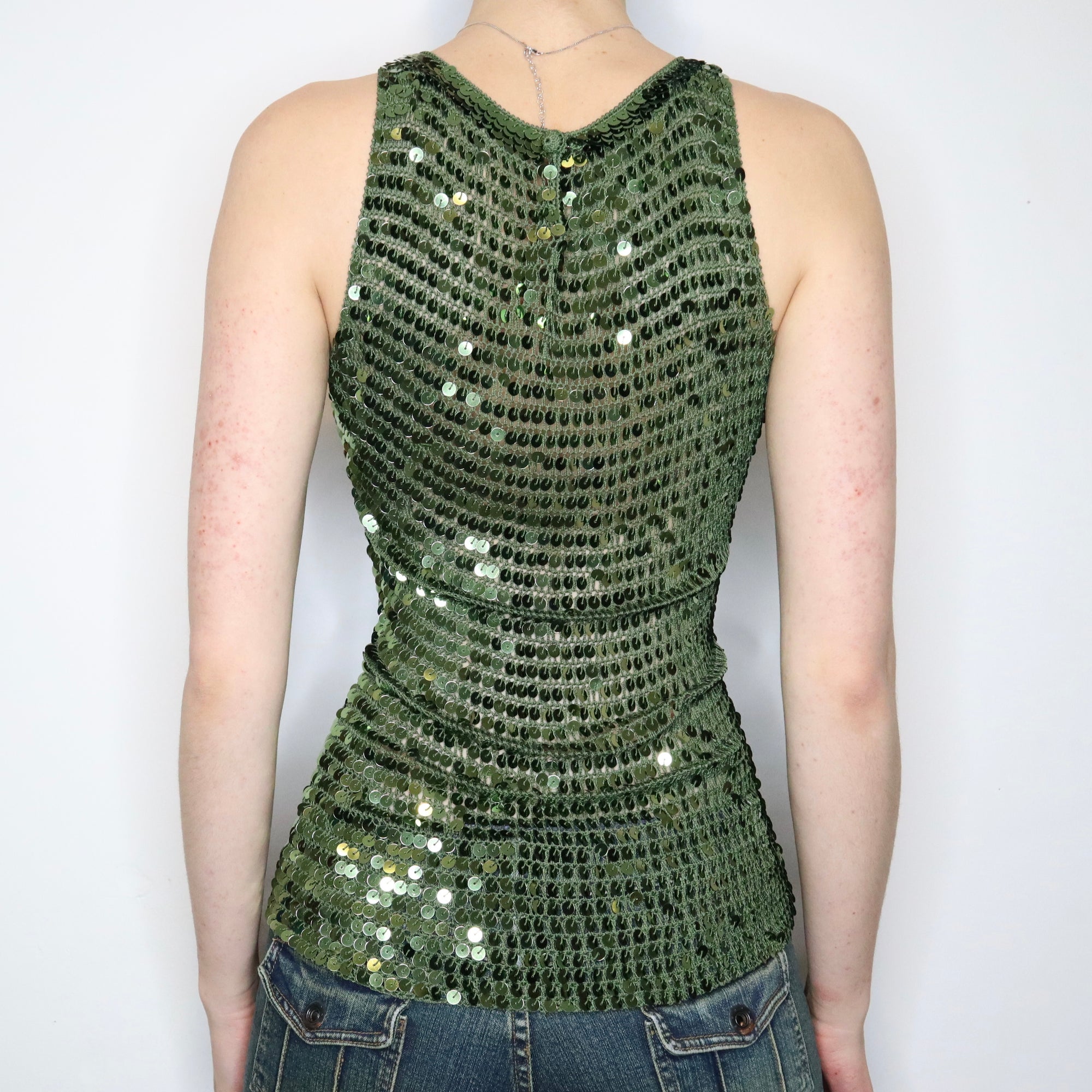 Green Sequin Top
