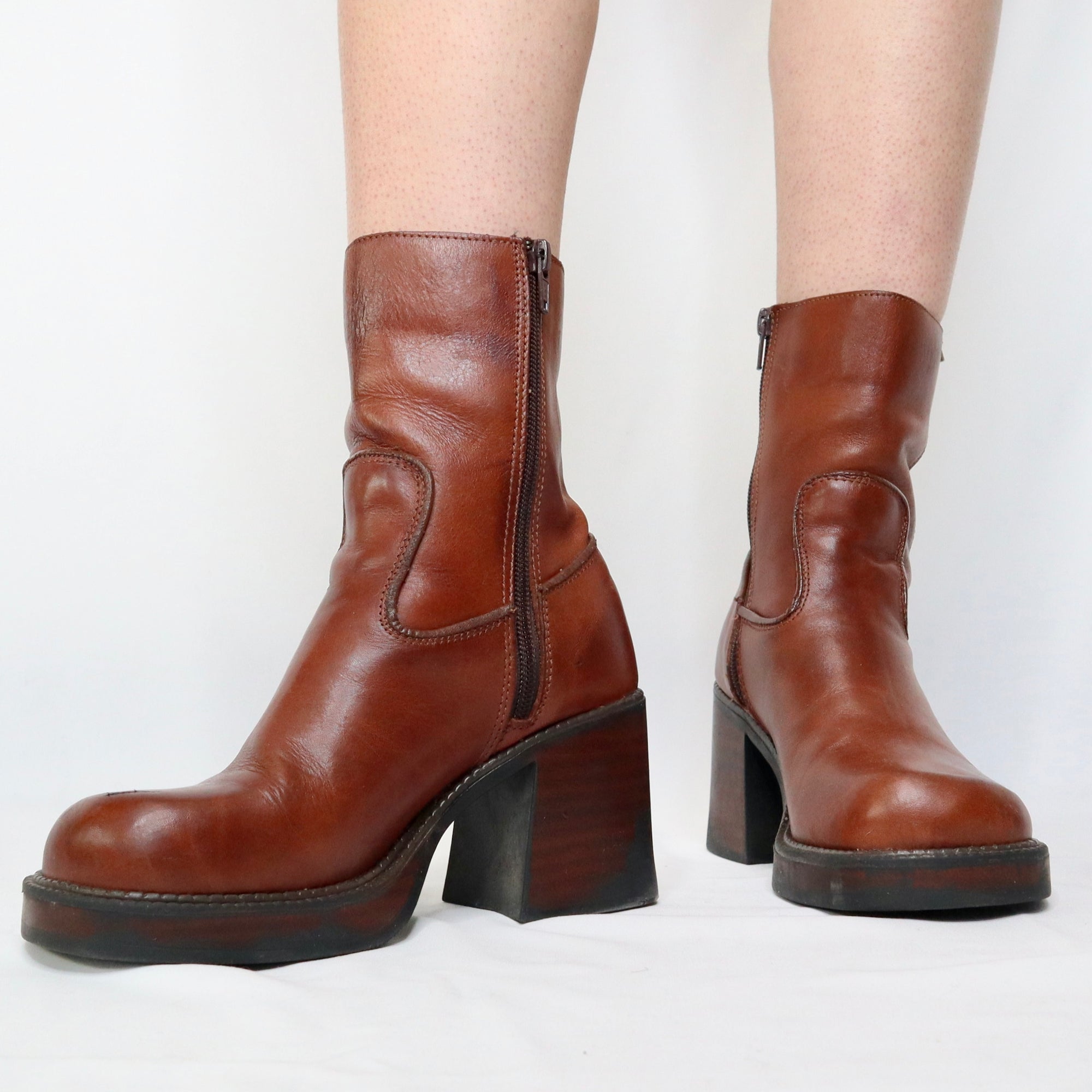 Brown Platform Boots