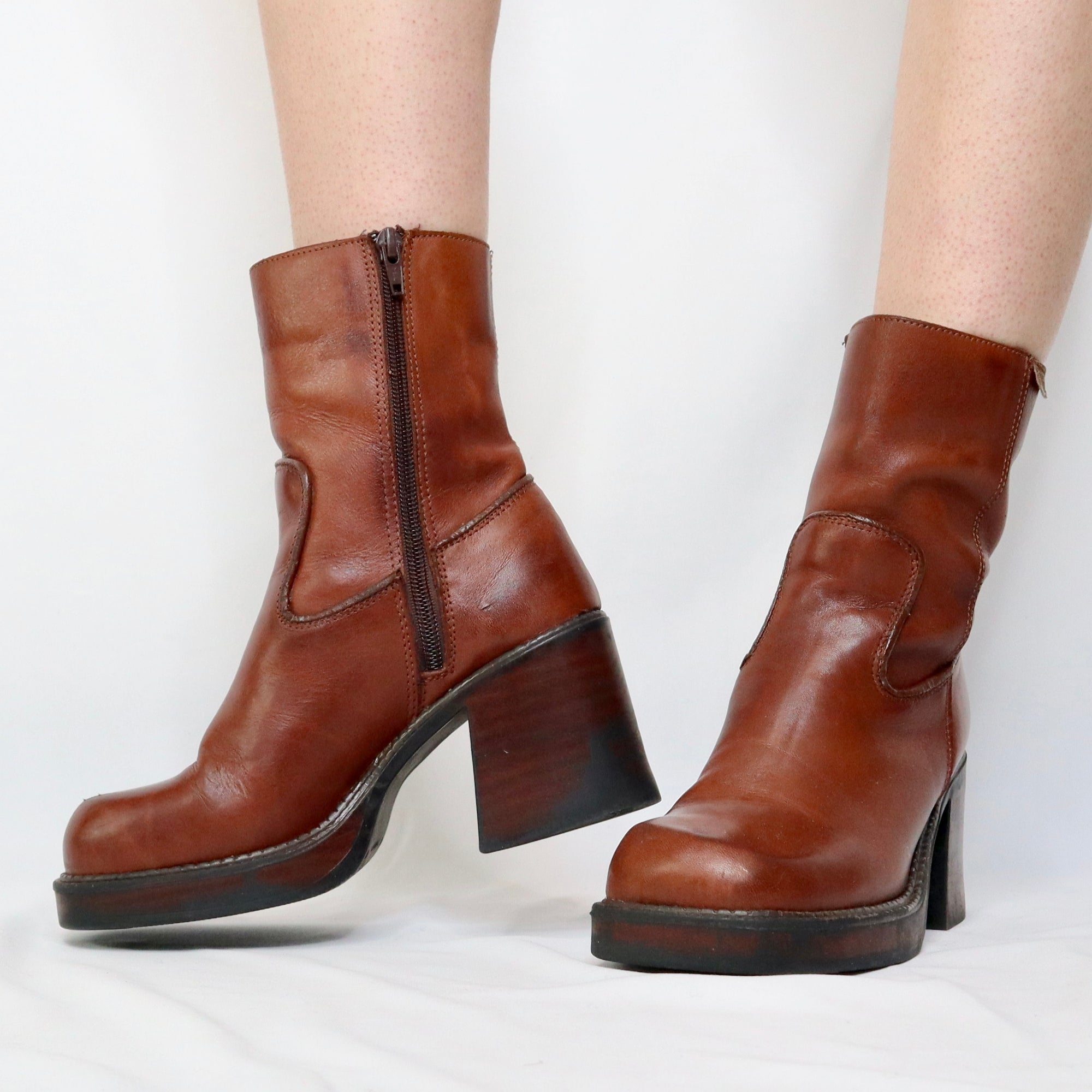 Brown Platform Boots