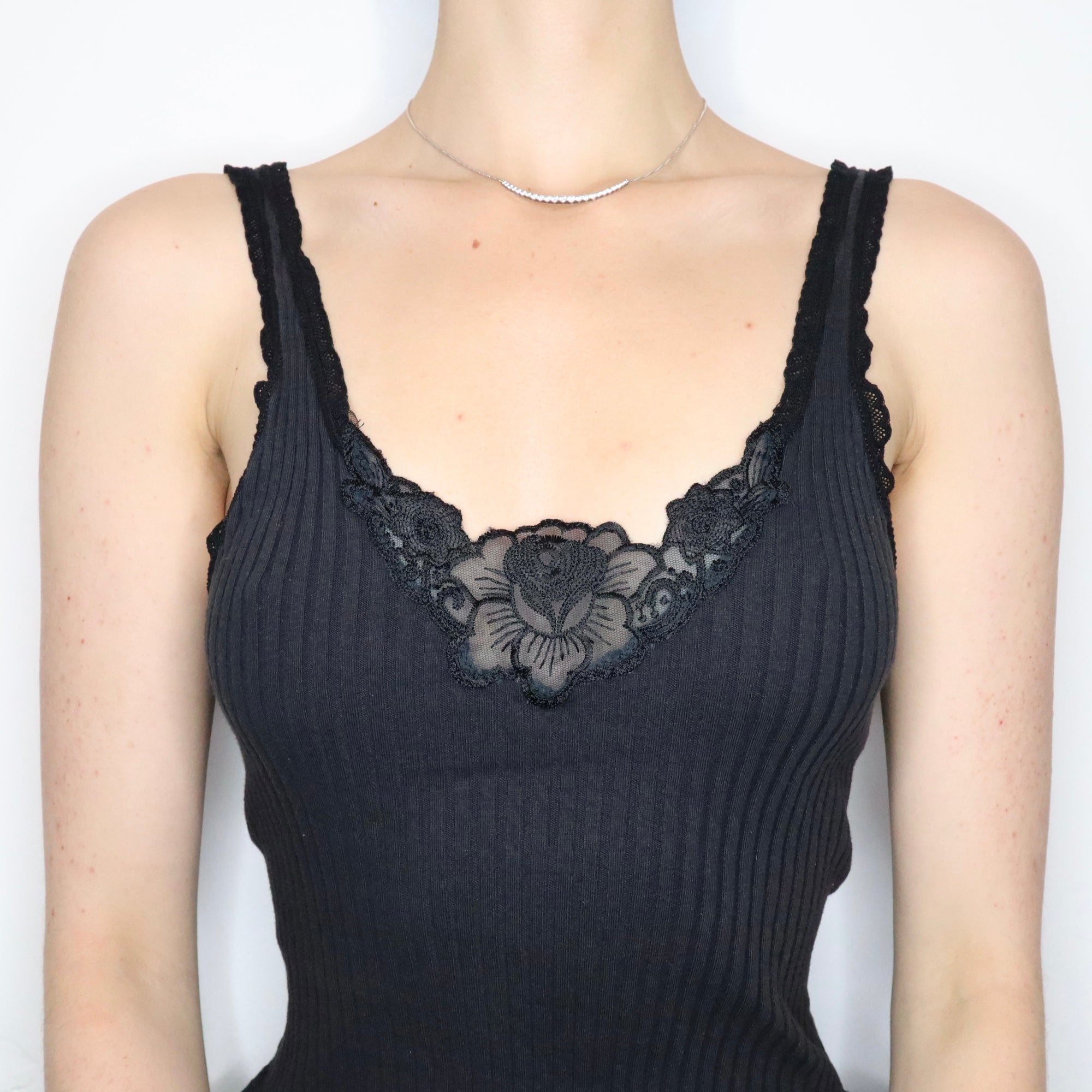 Black Lace Tank Top