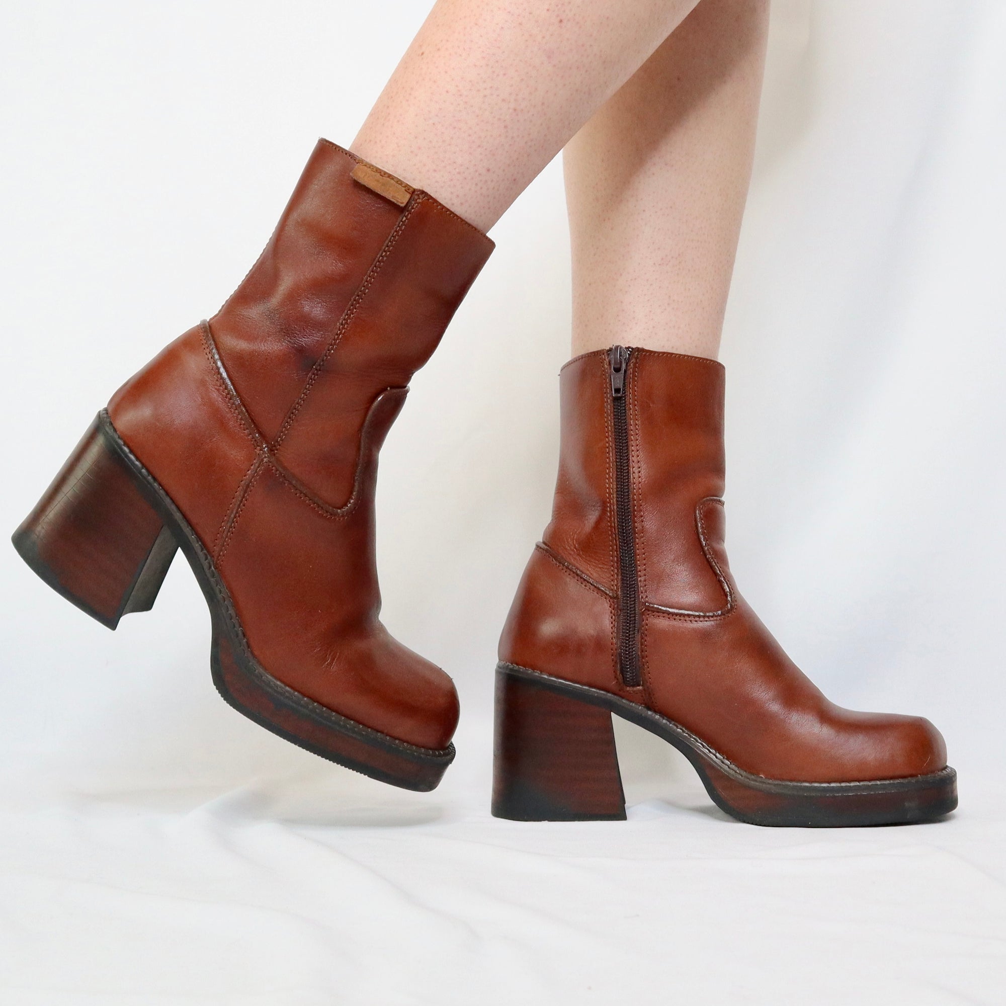 Brown Platform Boots