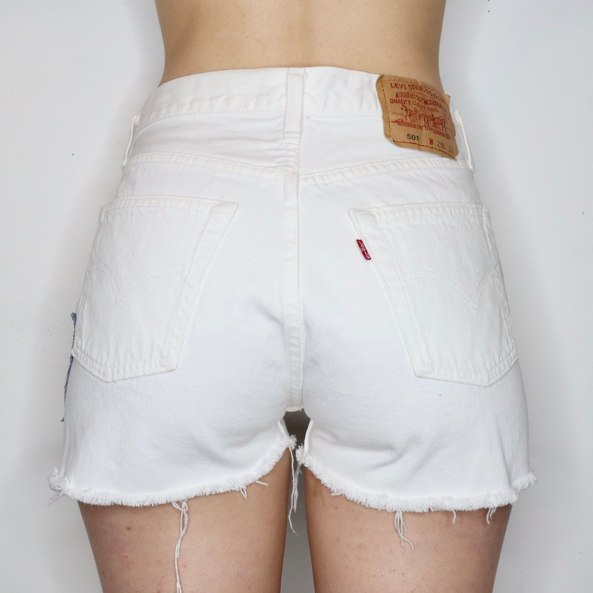 White Levi's 501 Shorts
