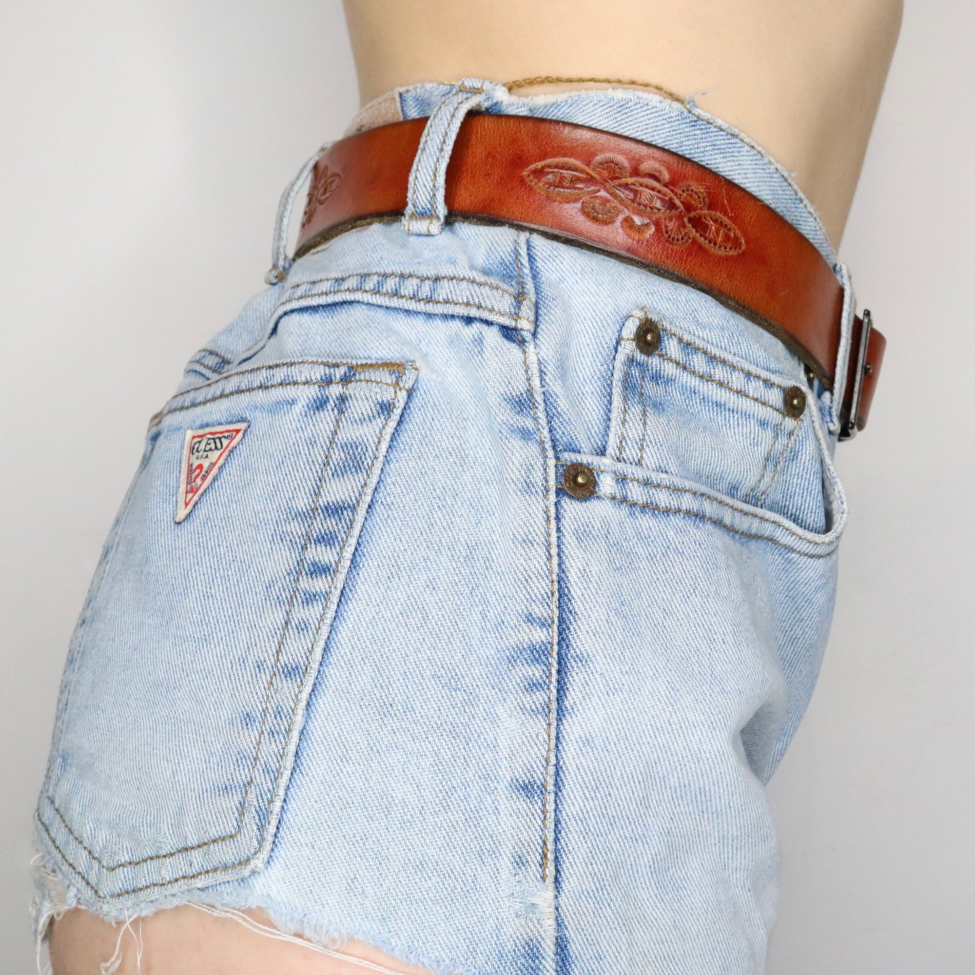 Brown Leather Belt (S-M)