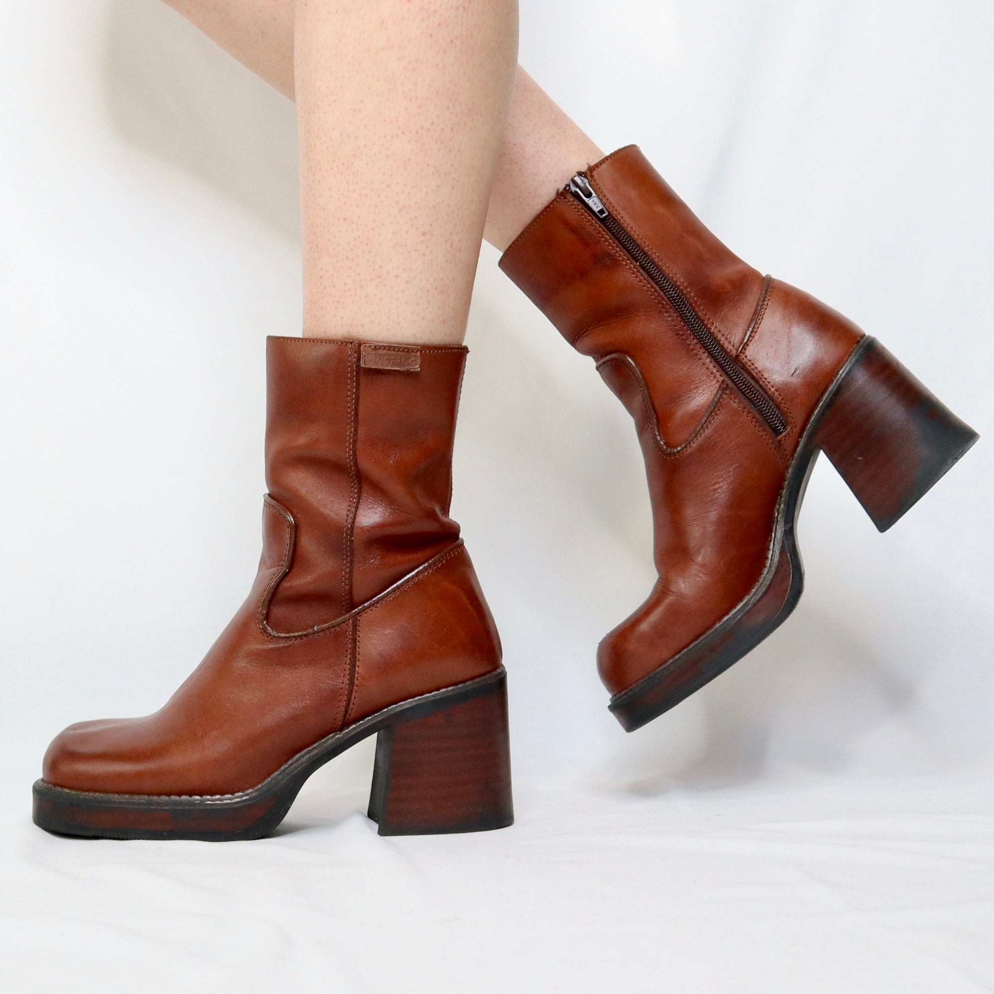 Brown Platform Boots