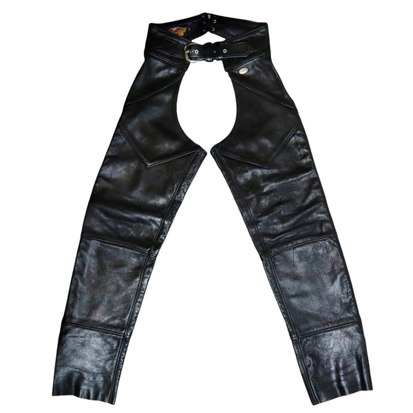 ホワイトブラウン 【HARLEY DAVIDSON】USA製 Leather Chaps A949