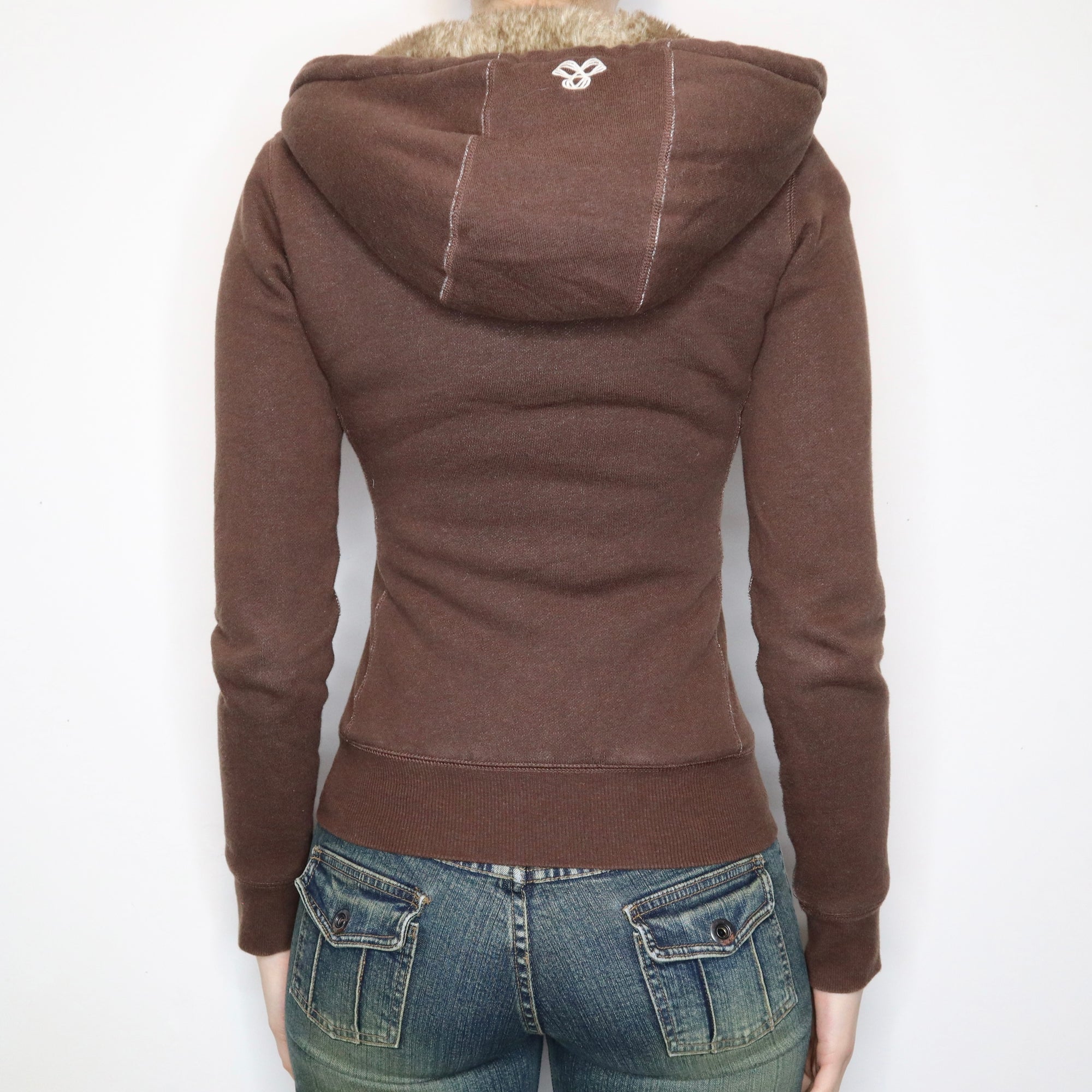 Brown Zip-Up Hoodie