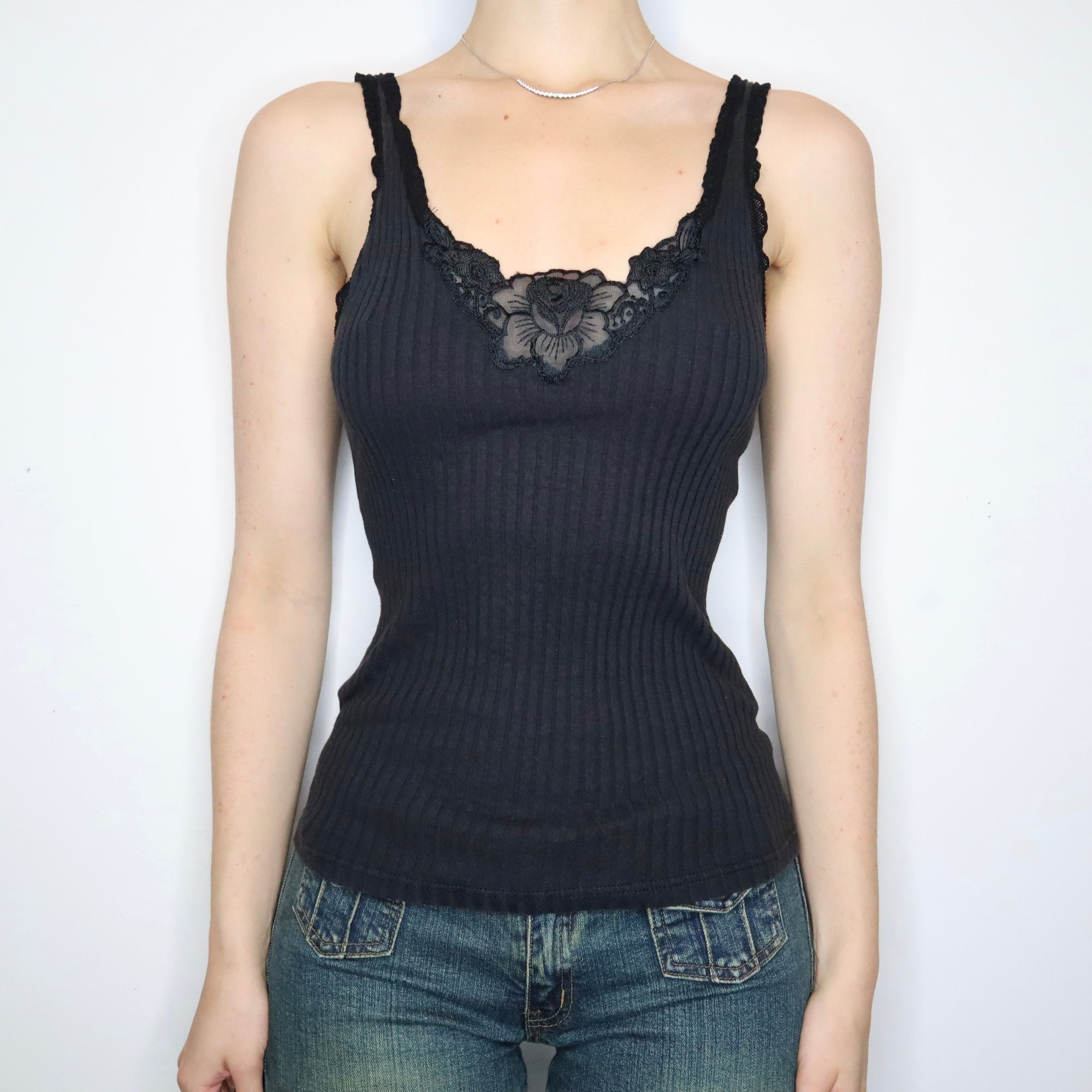 Black Lace Tank Top