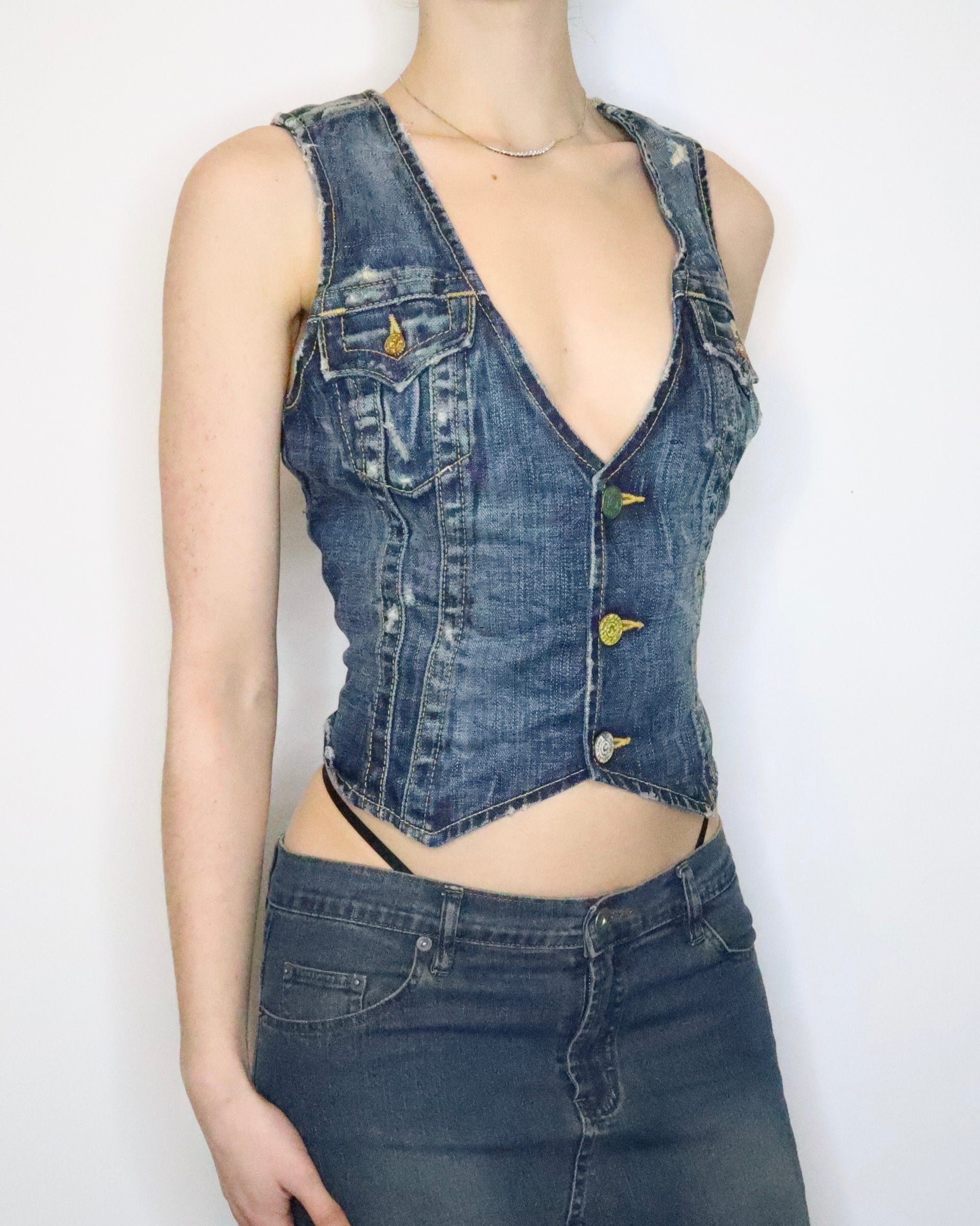 True Religion Denim Vest (M-L)