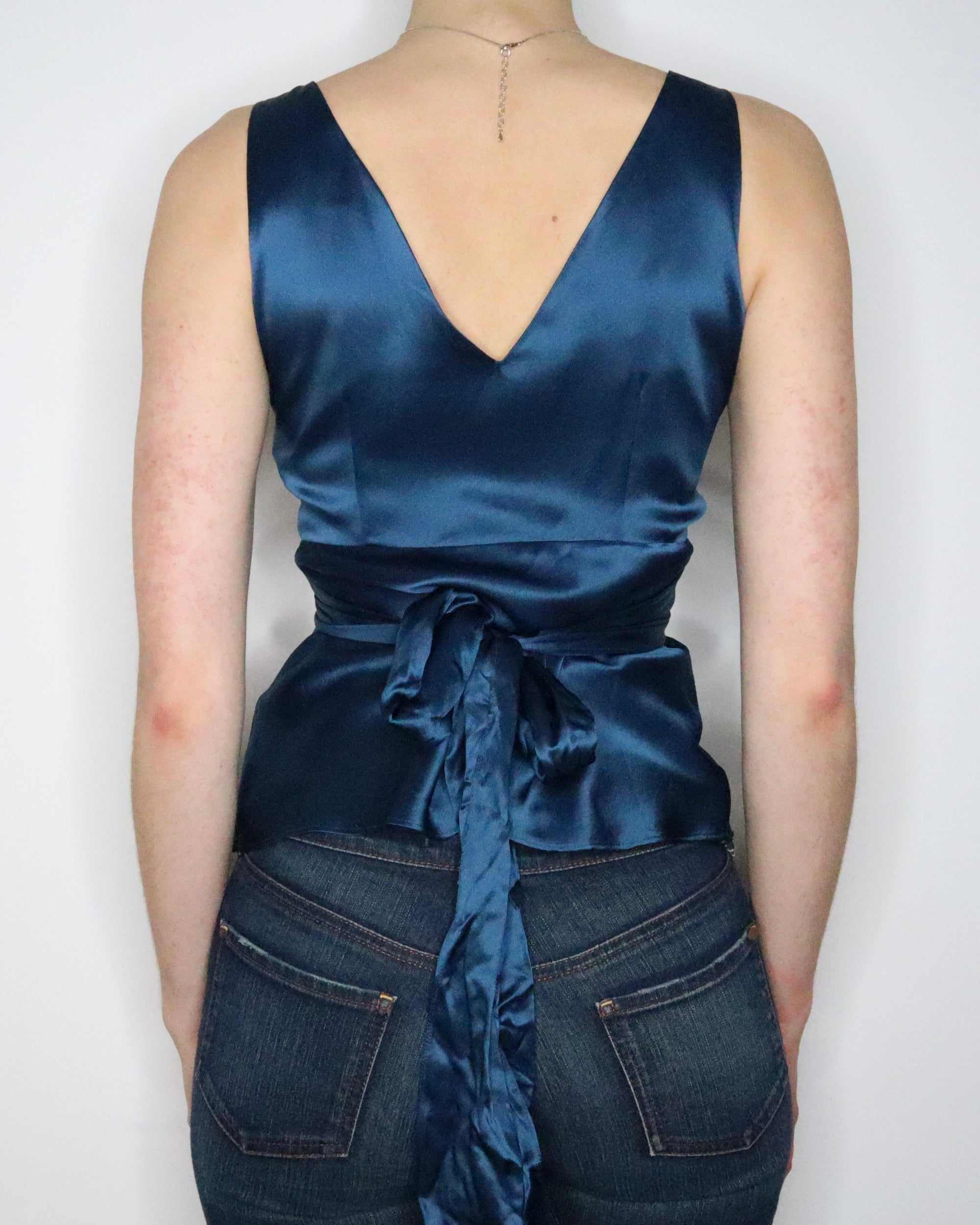 Teal Silk Blouse (Small)