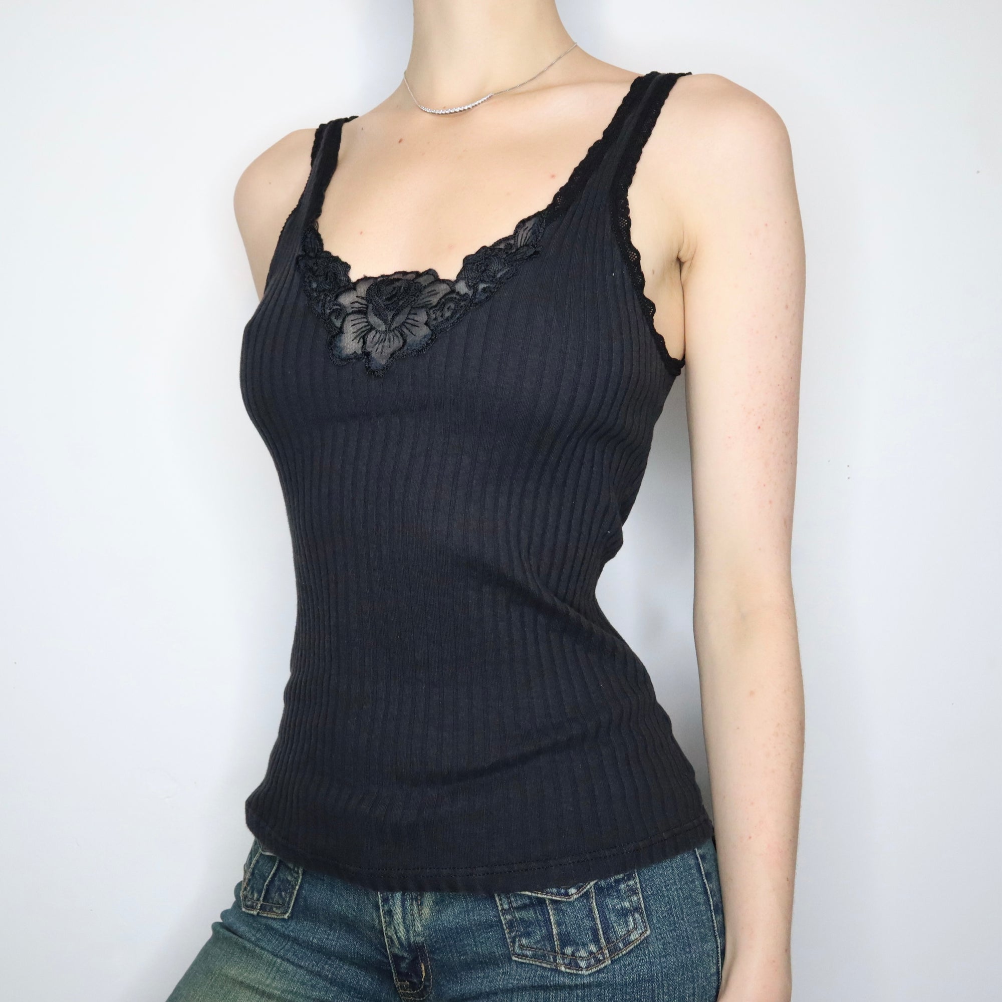 Black Lace Tank Top