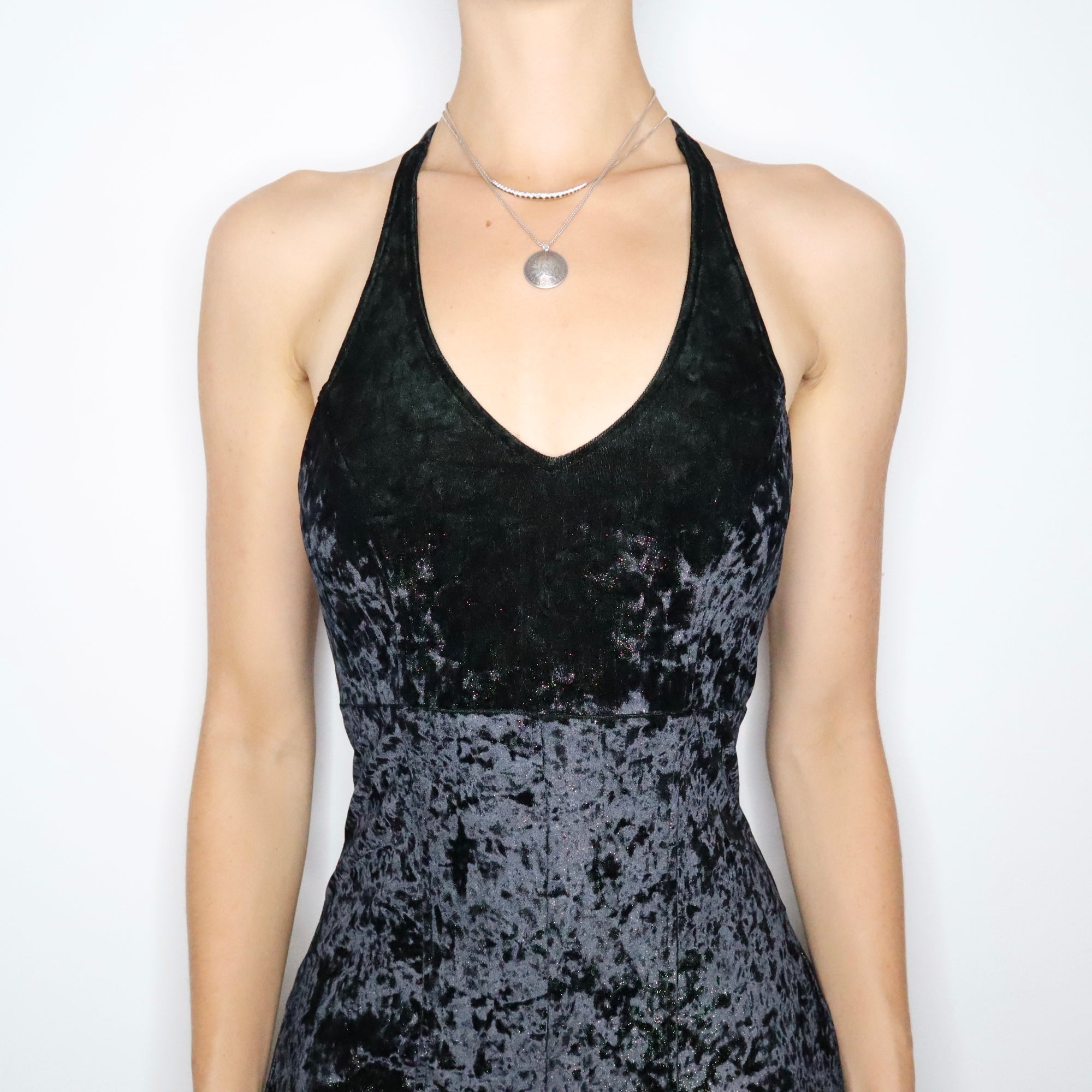 90s Black Velvet Jumpsuit (S) - Imber Vintage 90s Black Velvet Jumpsuit (S) - Imber Vintage