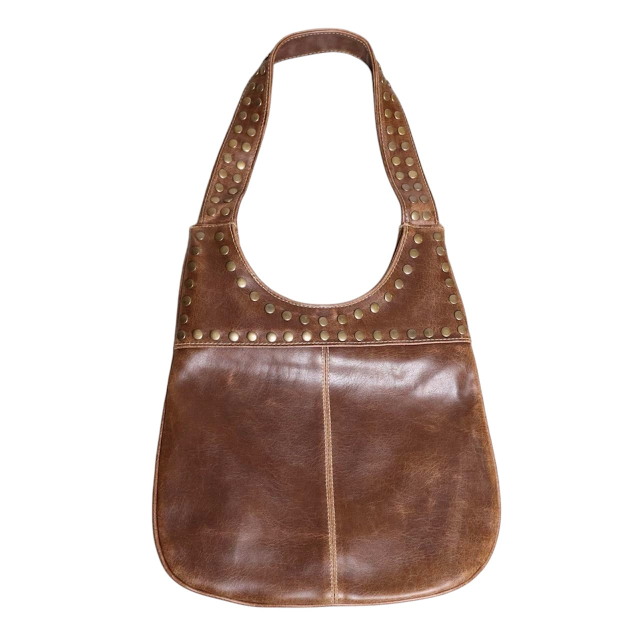 90s Brown Studded Shoulder Bag