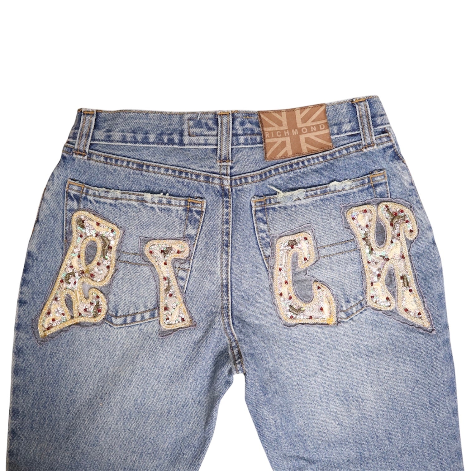 Y2K RICHMOND Sequin Bootcut Jeans (XS/S) 