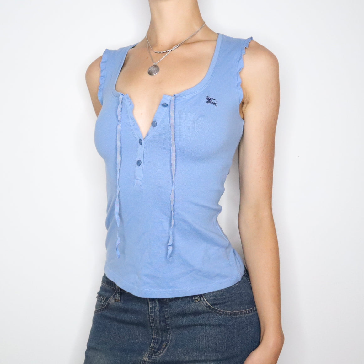 Burberry Blue Tank Top (Small)