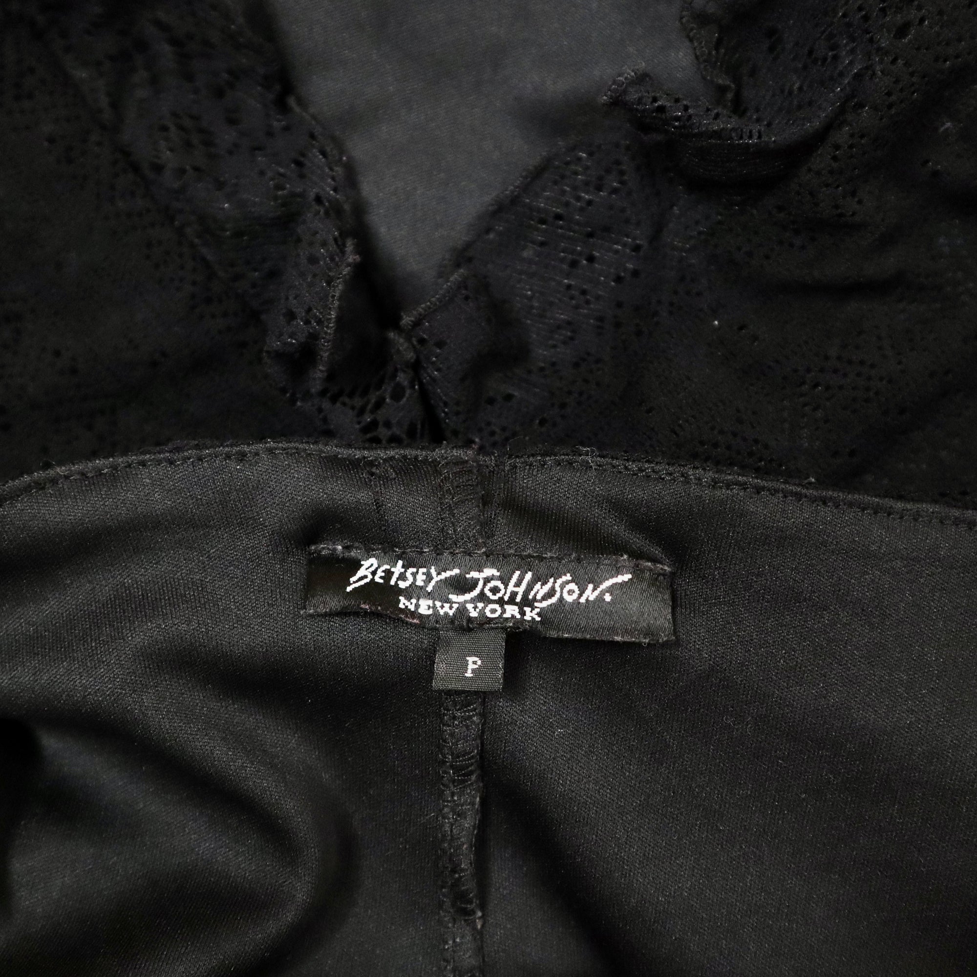 90s BETSEY JOHNSON Black Lace Dress (S) - Imber Vintage 90s BETSEY JOHNSON Black Lace Dress (S) - Imber Vintage