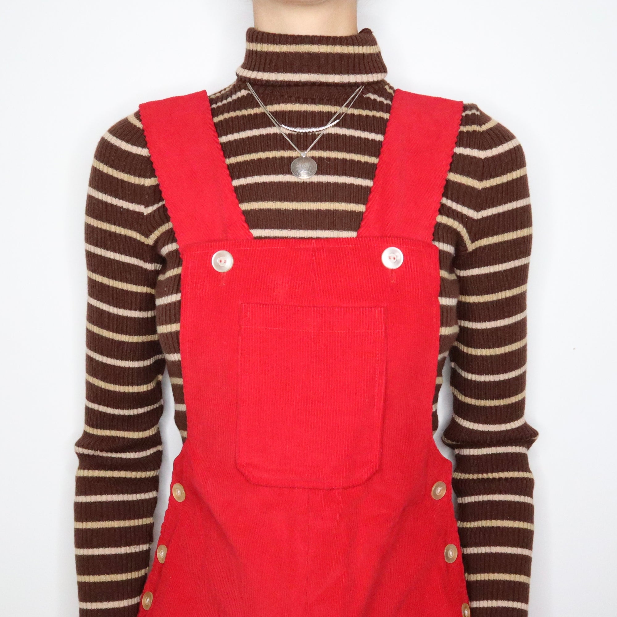 red overall dress womens Red Pocket Mini Overall Dress