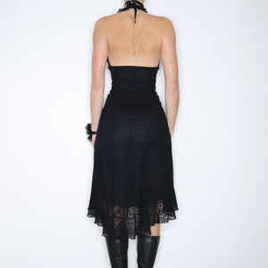 90s BETSEY JOHNSON Black Lace Dress (S)