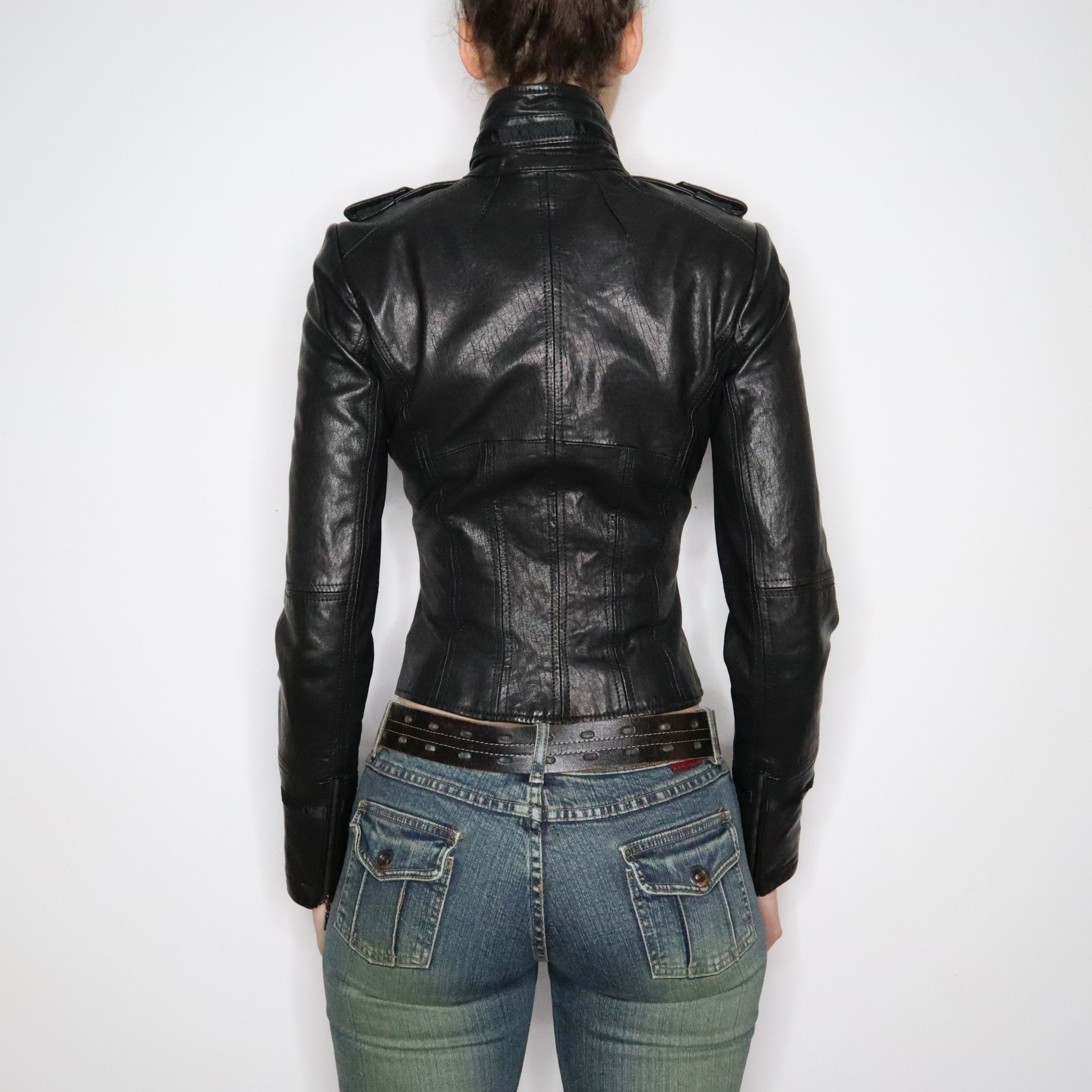 Y2k Faux Leather Moto Jacket main image 0