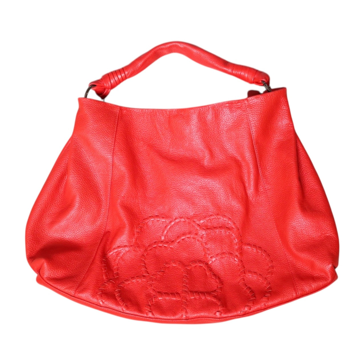 Y2K Large Bright Red Leather Bag 