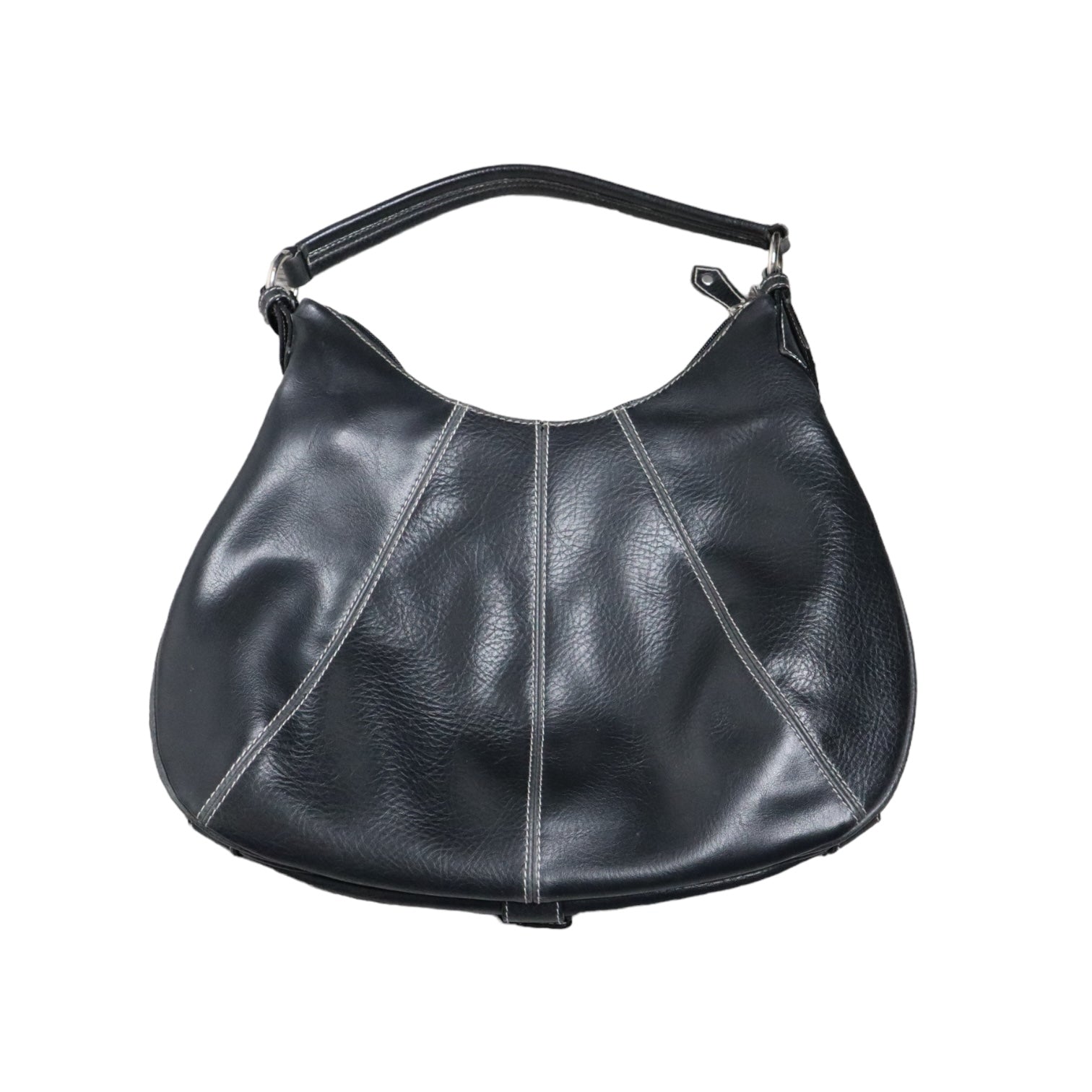 Y2K Black Faux Leather Bow Shoulder Bag