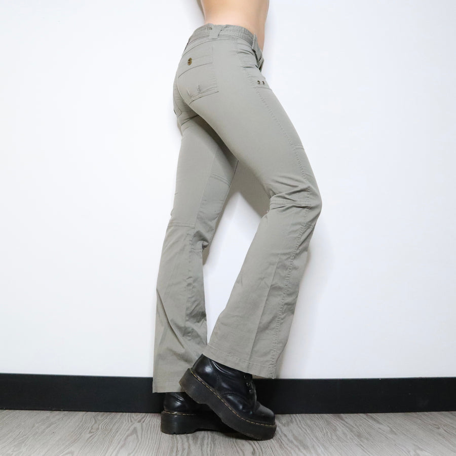Y2K Khaki Cargo Pants (XS) Imber Vintage