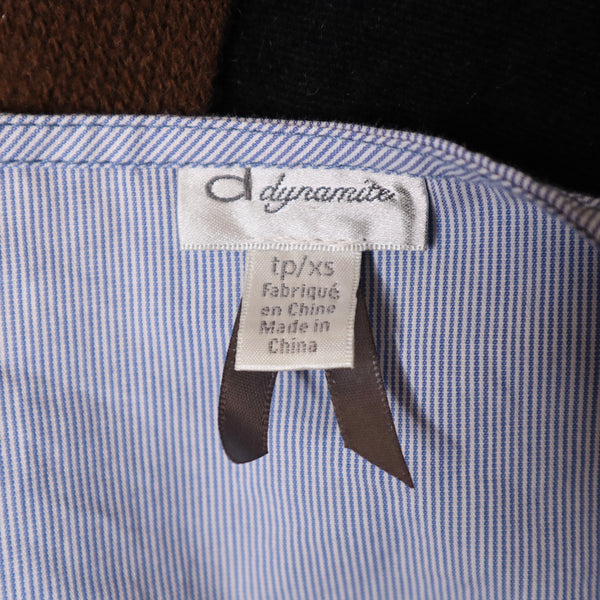 Y2K Pinstripe Blouse (XS)