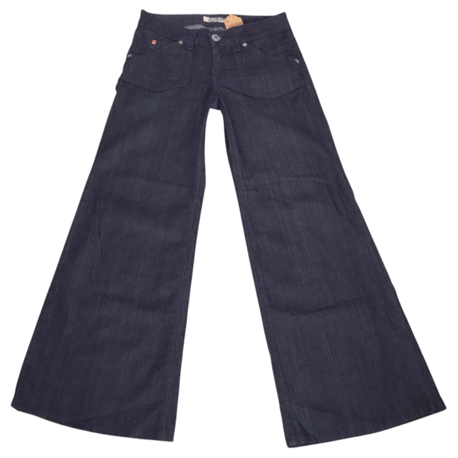 Y2K HUDSON Low Rise Wide Leg Jeans (S/M) 
