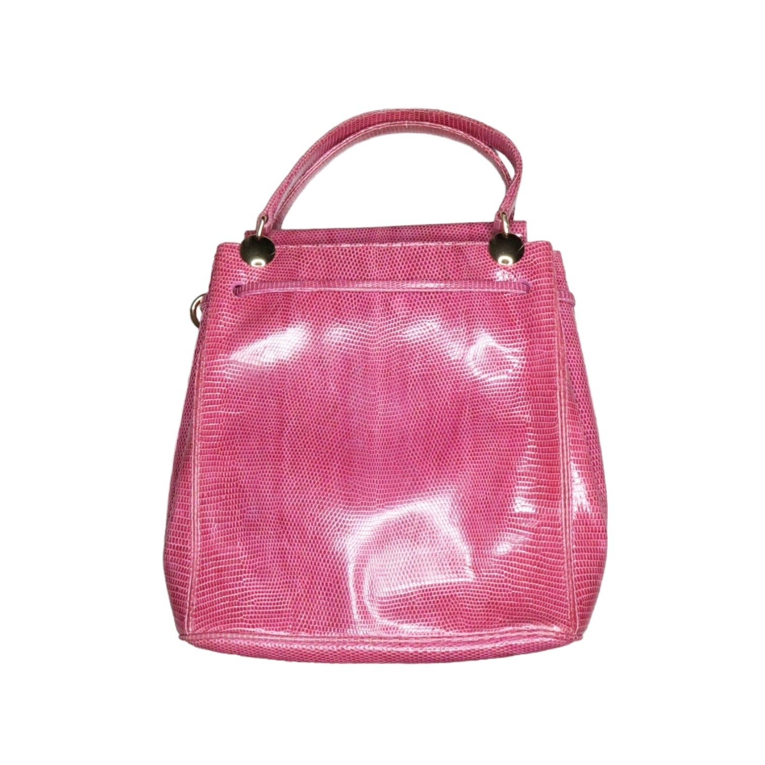 90s Luxury Pink Snakeskin Handbag