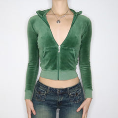 Buy Juicy Couture Light Green Zip Through Velour Womens