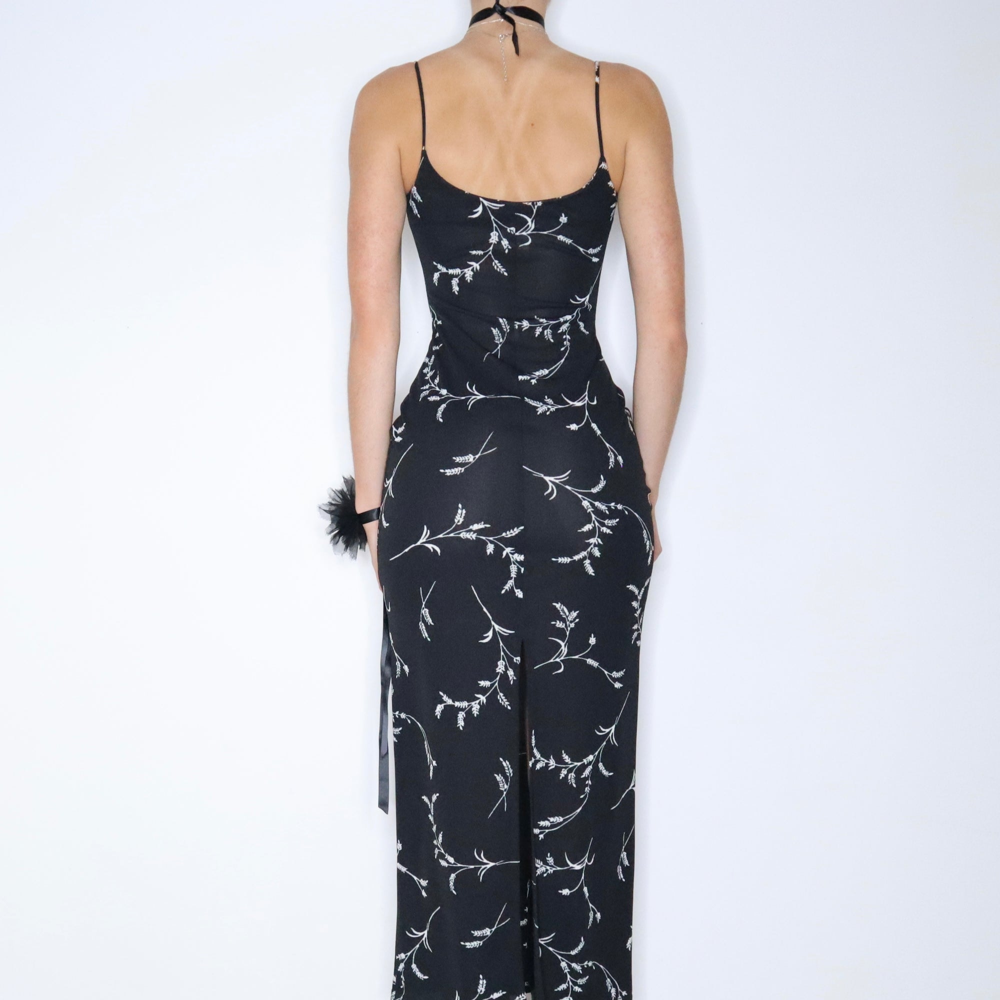90s Black Maxi Dress (XS) - Imber Vintage 90s Black Maxi Dress (XS) - Imber Vintage