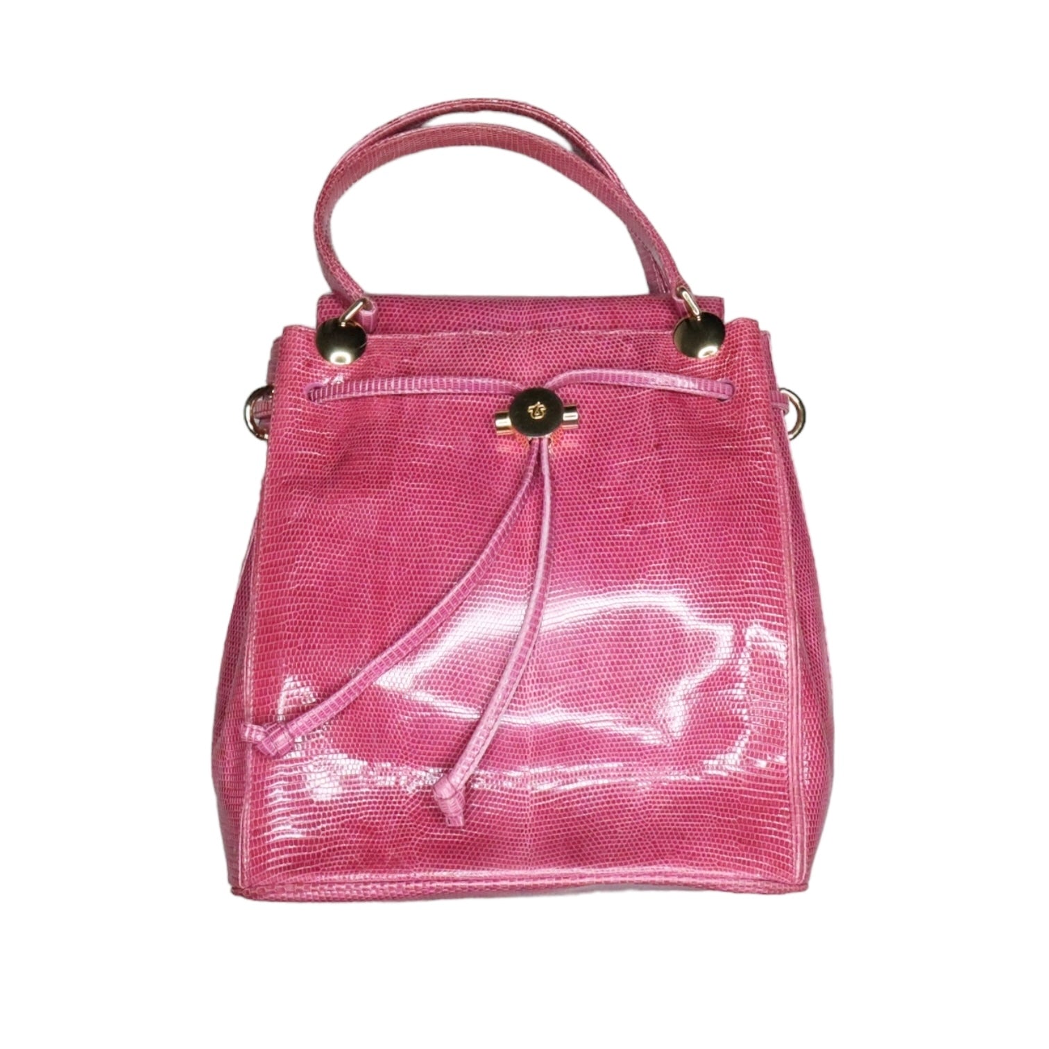 90s Luxury Pink Snakeskin Handbag