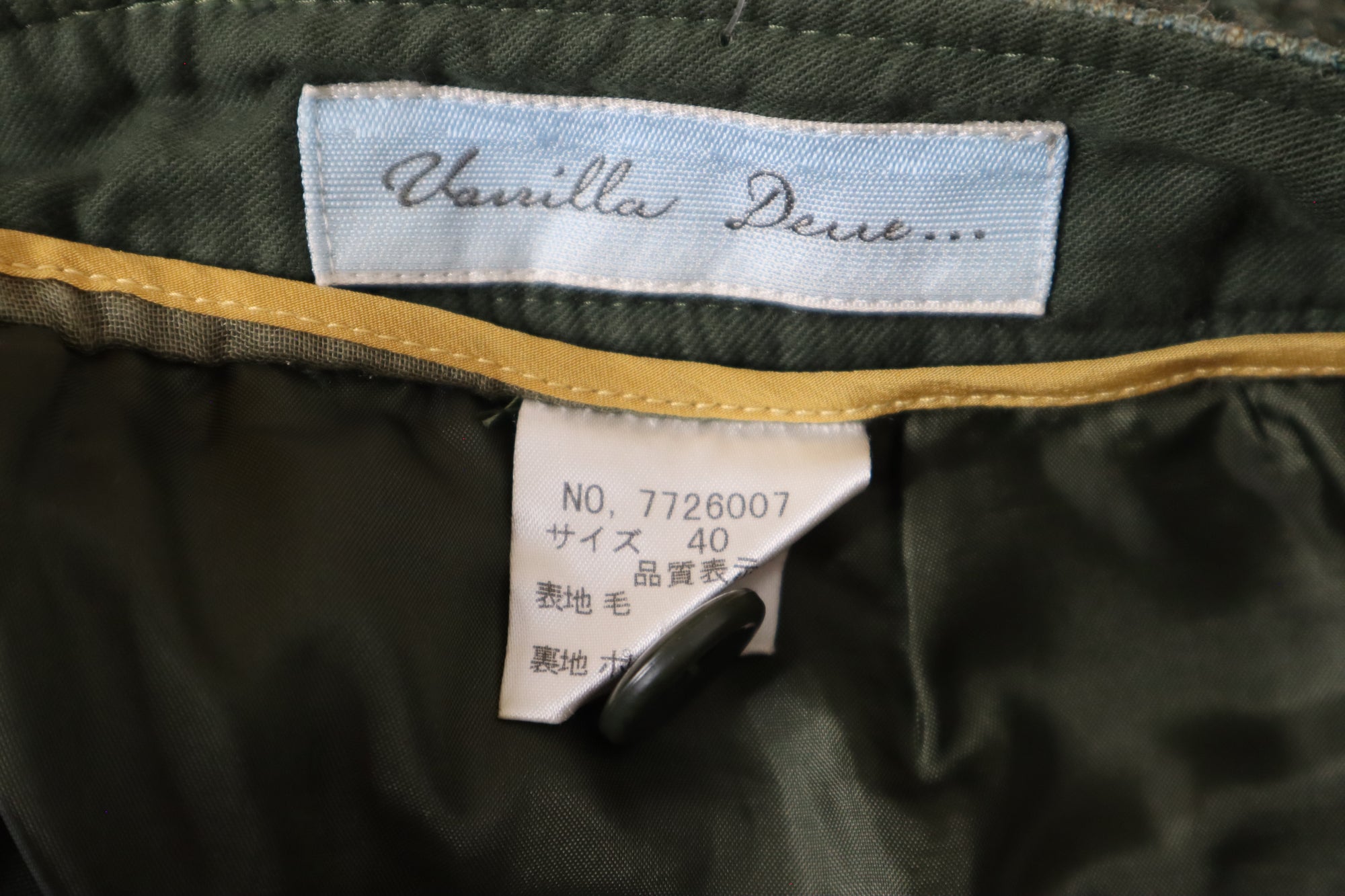 Y2K Japanese Green Wool Culottes (S) 
