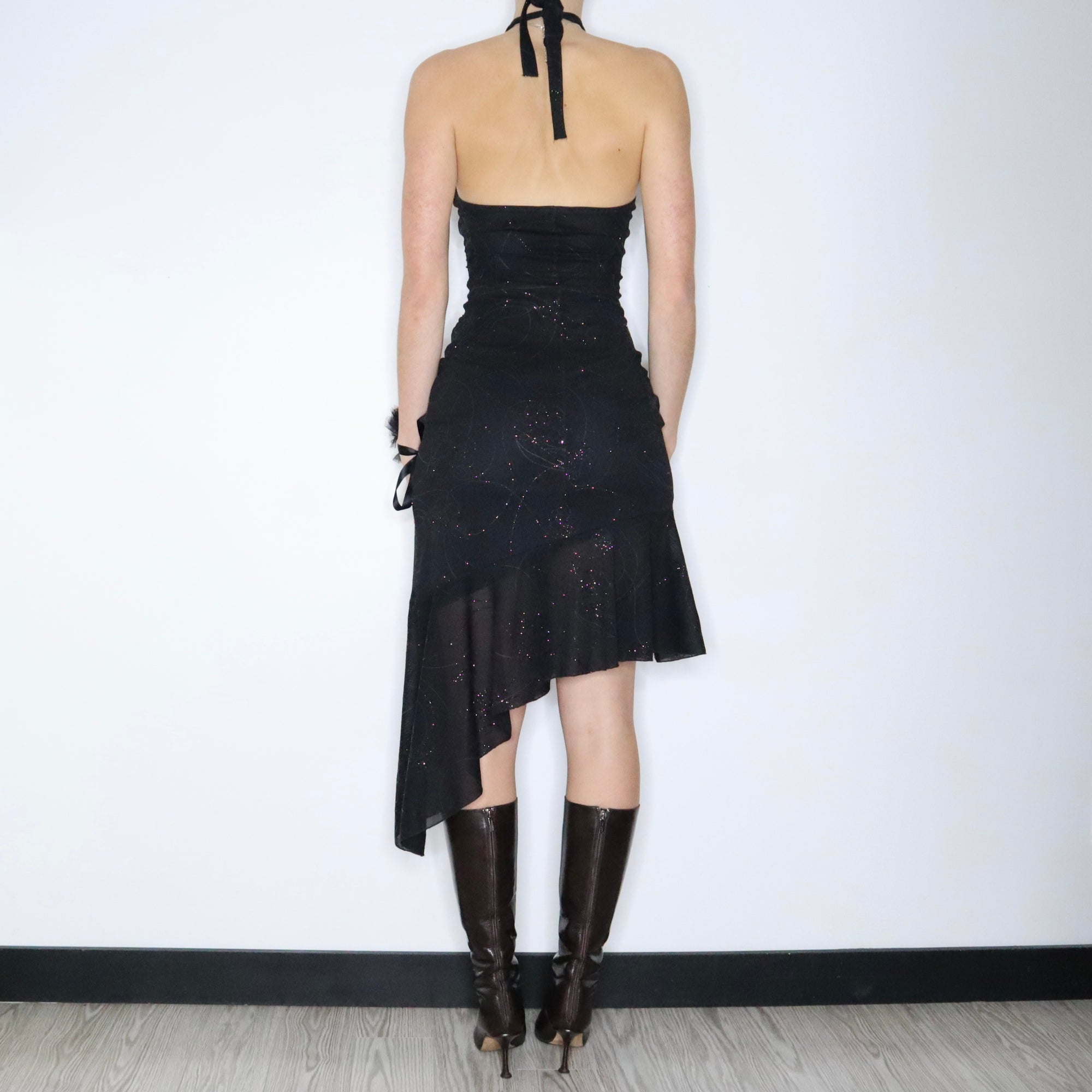 90s Asymmetrical Halter Dress (XS) - Imber Vintage 90s Asymmetrical Halter Dress (XS) - Imber Vintage