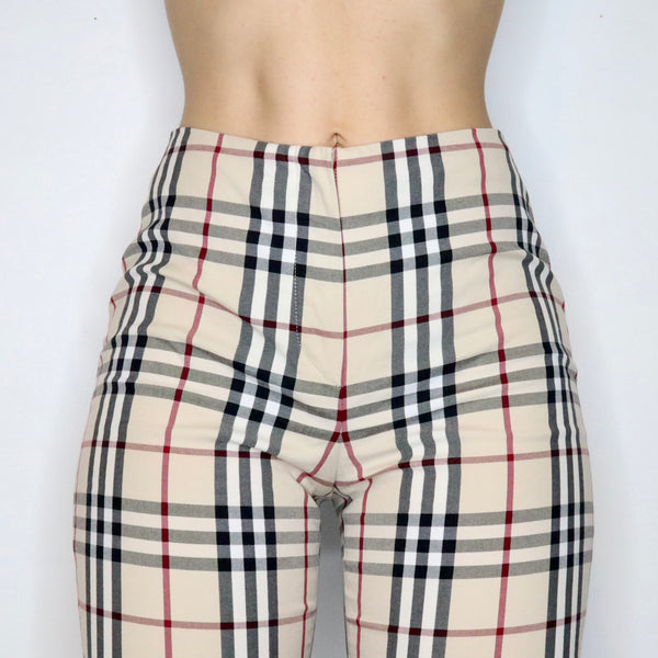 Y2K BURBERRY Nova Check Flare Pants (S)