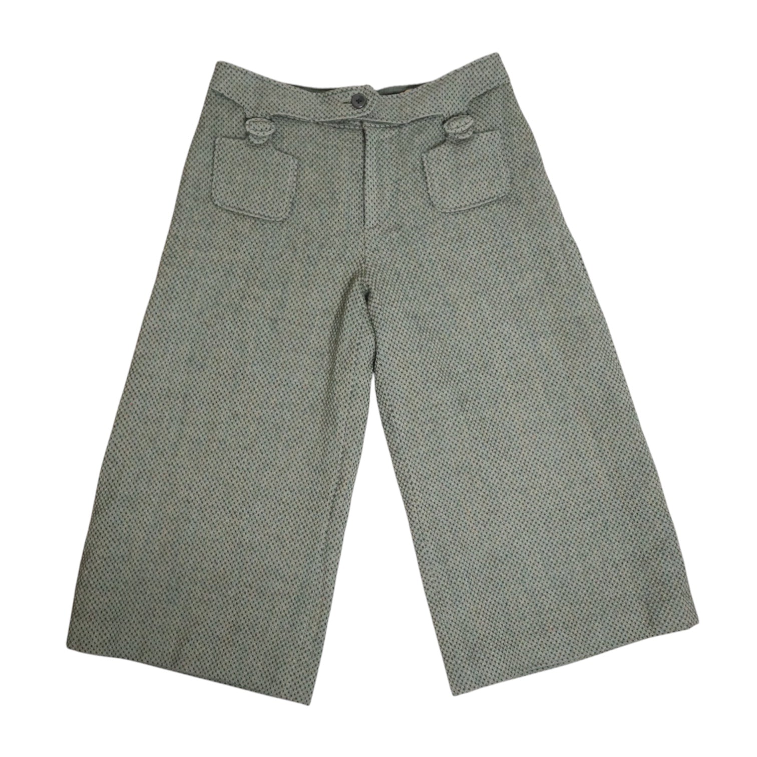 Y2K Japanese Green Wool Culottes (S) 