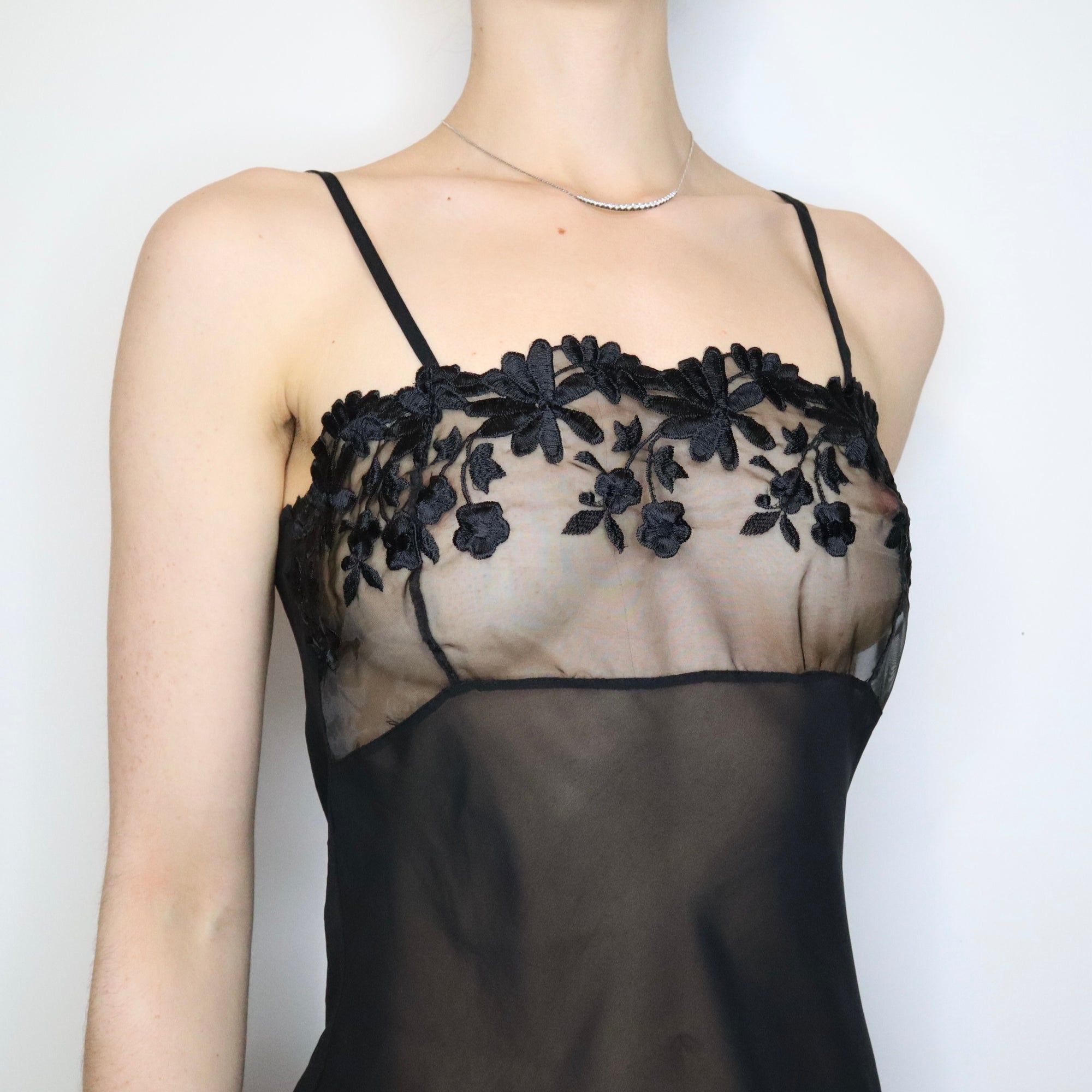 Black See Through Slip Dress (S-M) Black See Through Slip Dress (S-M)