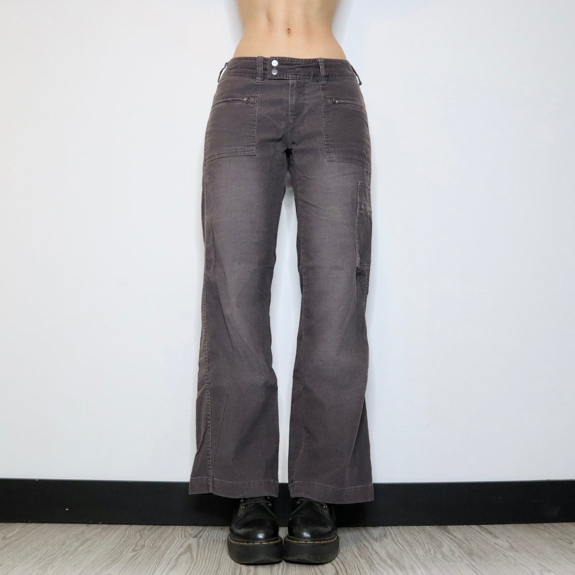 Baggy Gray Cargo Pants (Medium) 