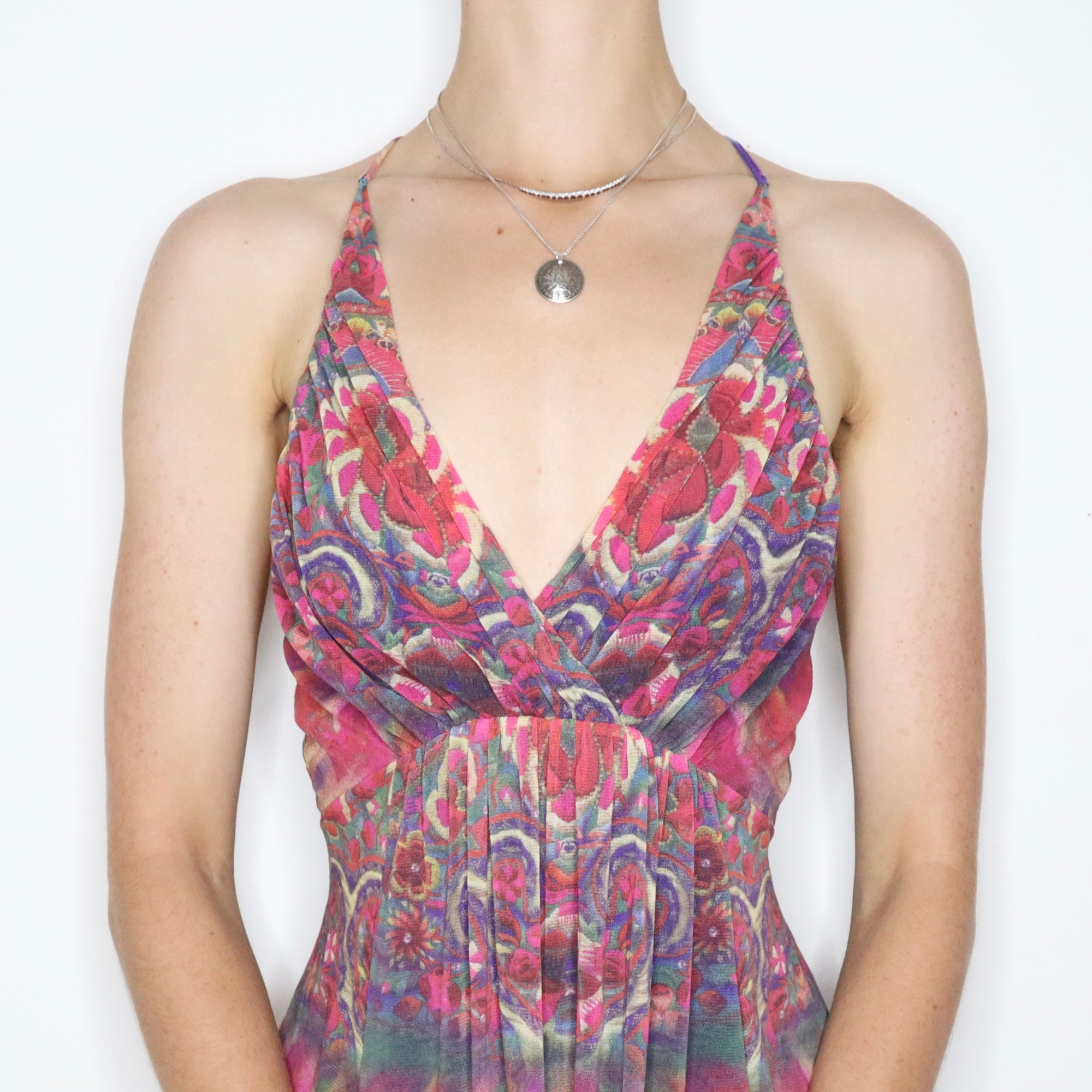 90s VIVIENNE TAM Graphic Mesh Dress (S) - Imber Vintage 90s VIVIENNE TAM Graphic Mesh Dress (S) - Imber Vintage