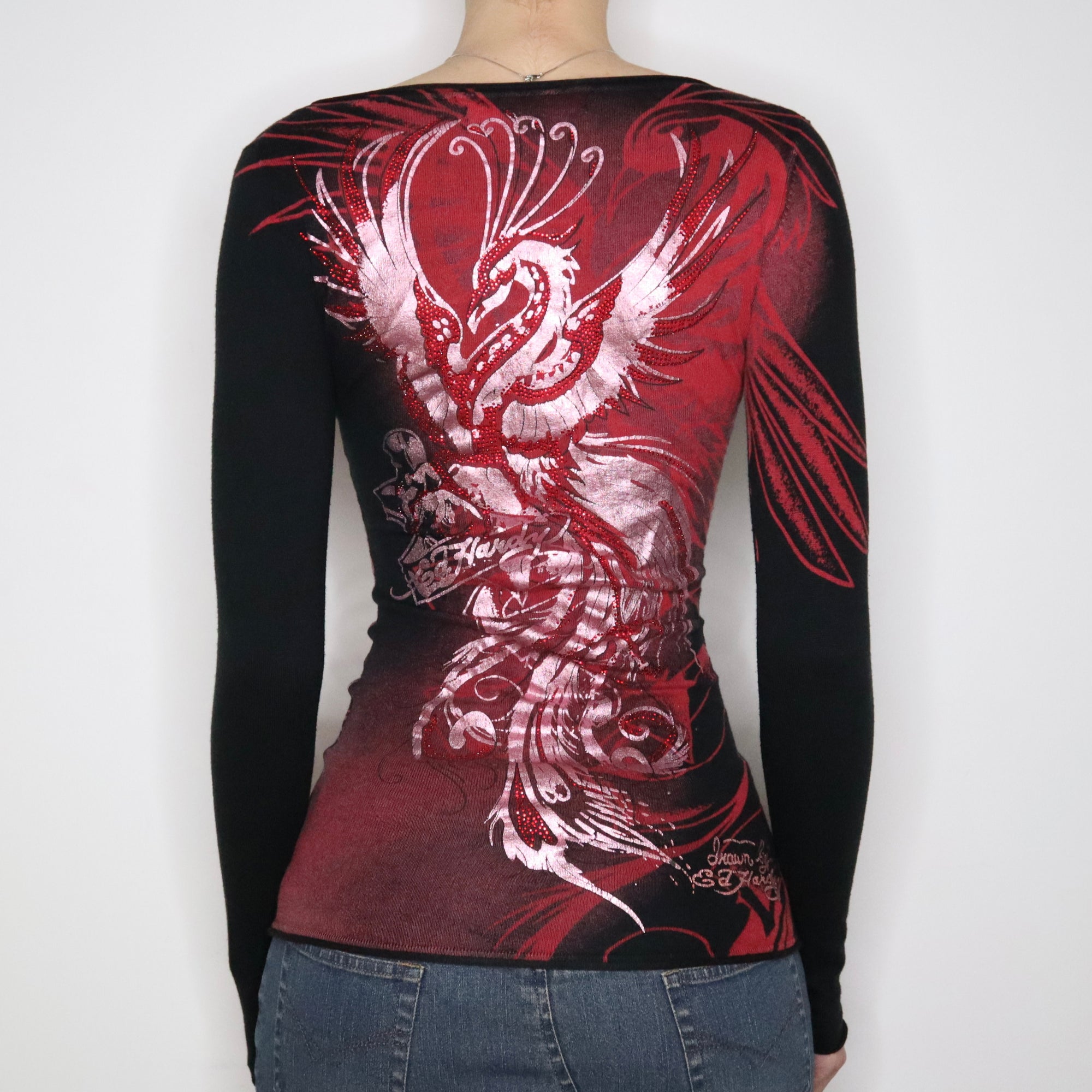 Ed Hardy Graphic Long Sleeve (XS) - Imber Vintage