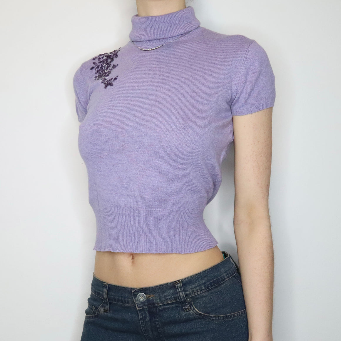Lavender Silk Sweater (Small) 
