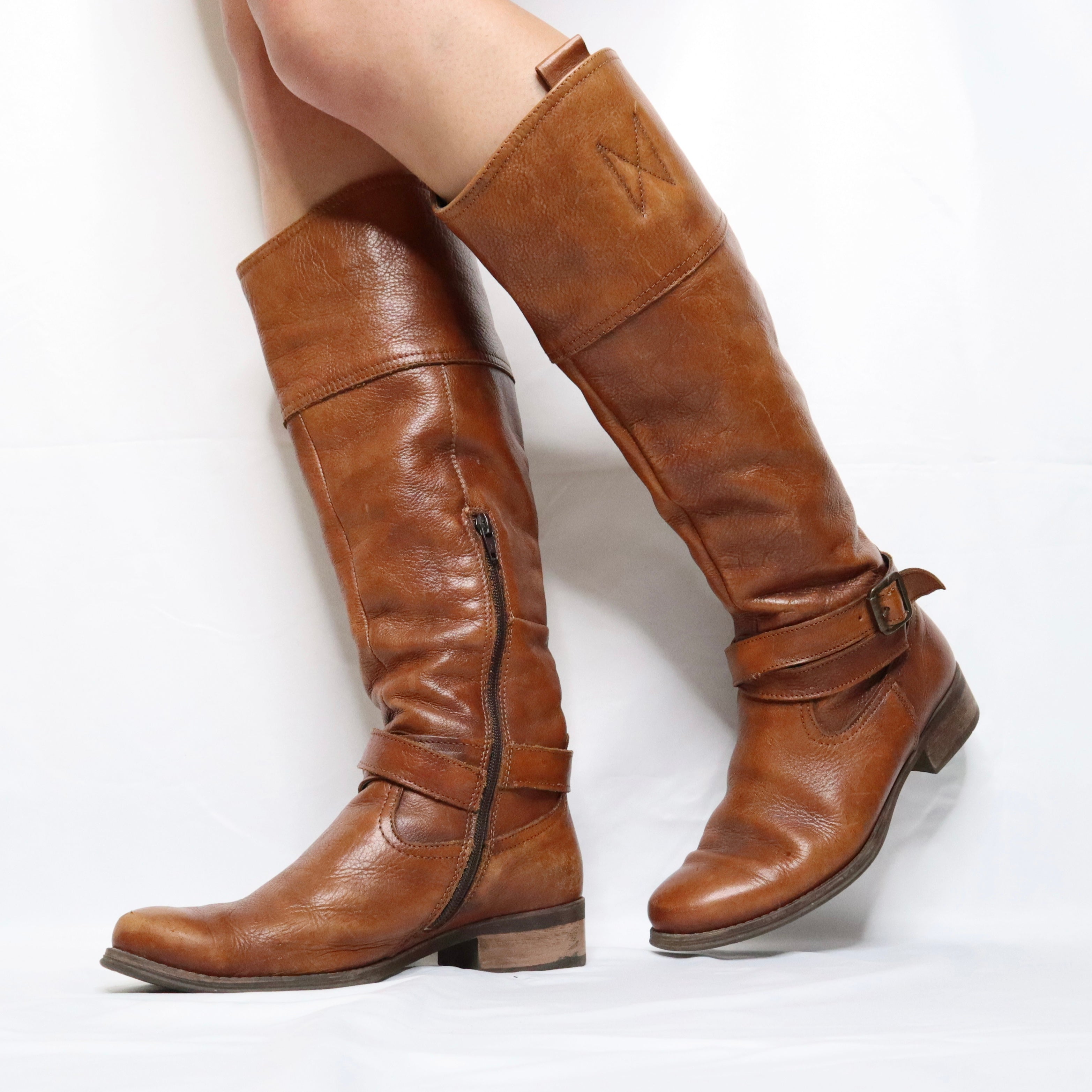 Brown Leather Riding Boots (8.5 US) - Imber Vintage