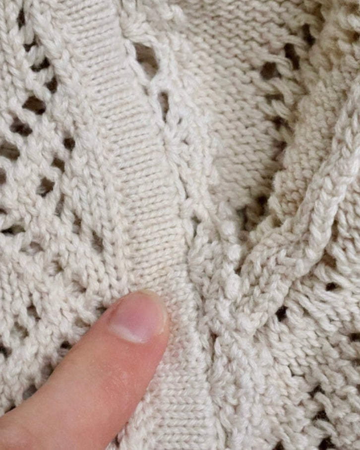 Beige Crochet Cardigan (XS-S)